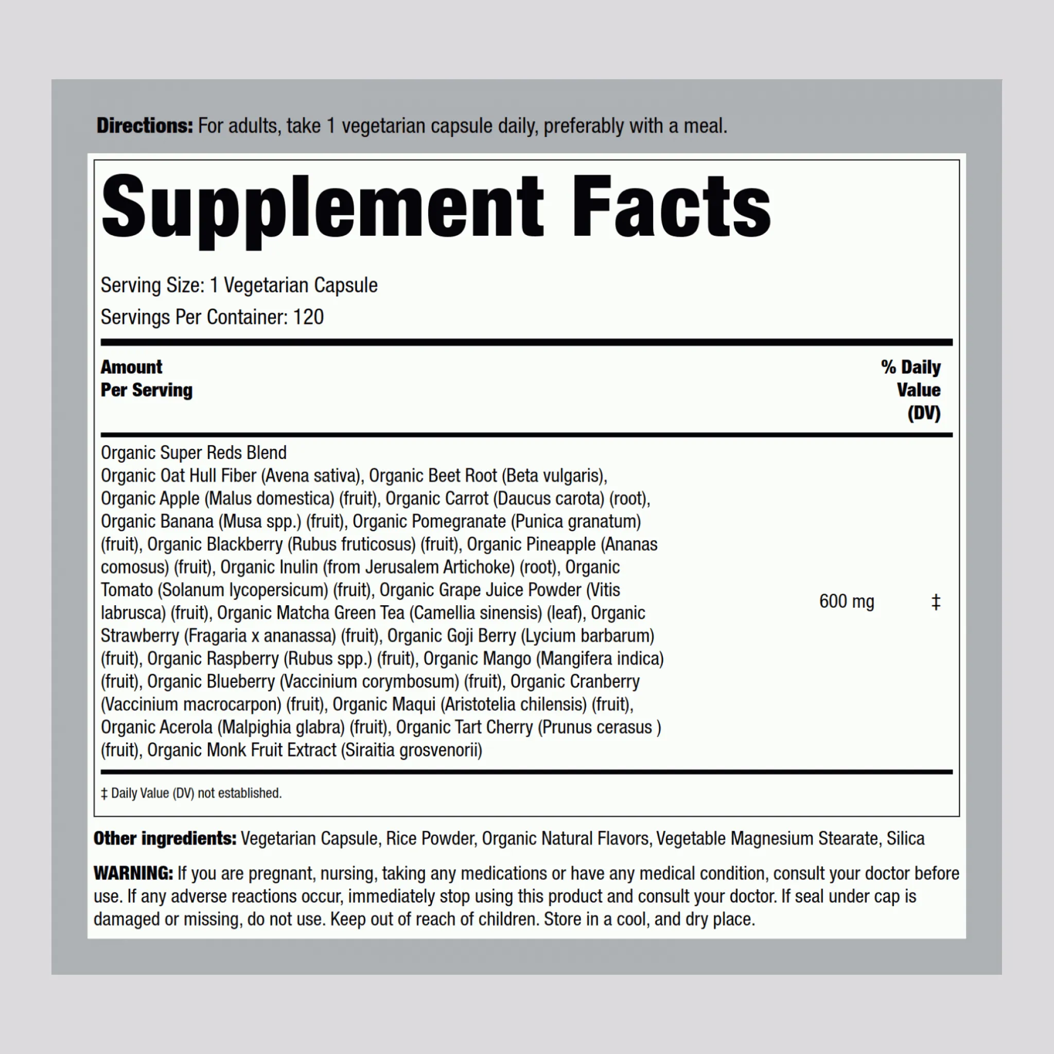Super Reds, 120 Vegetarian Capsules