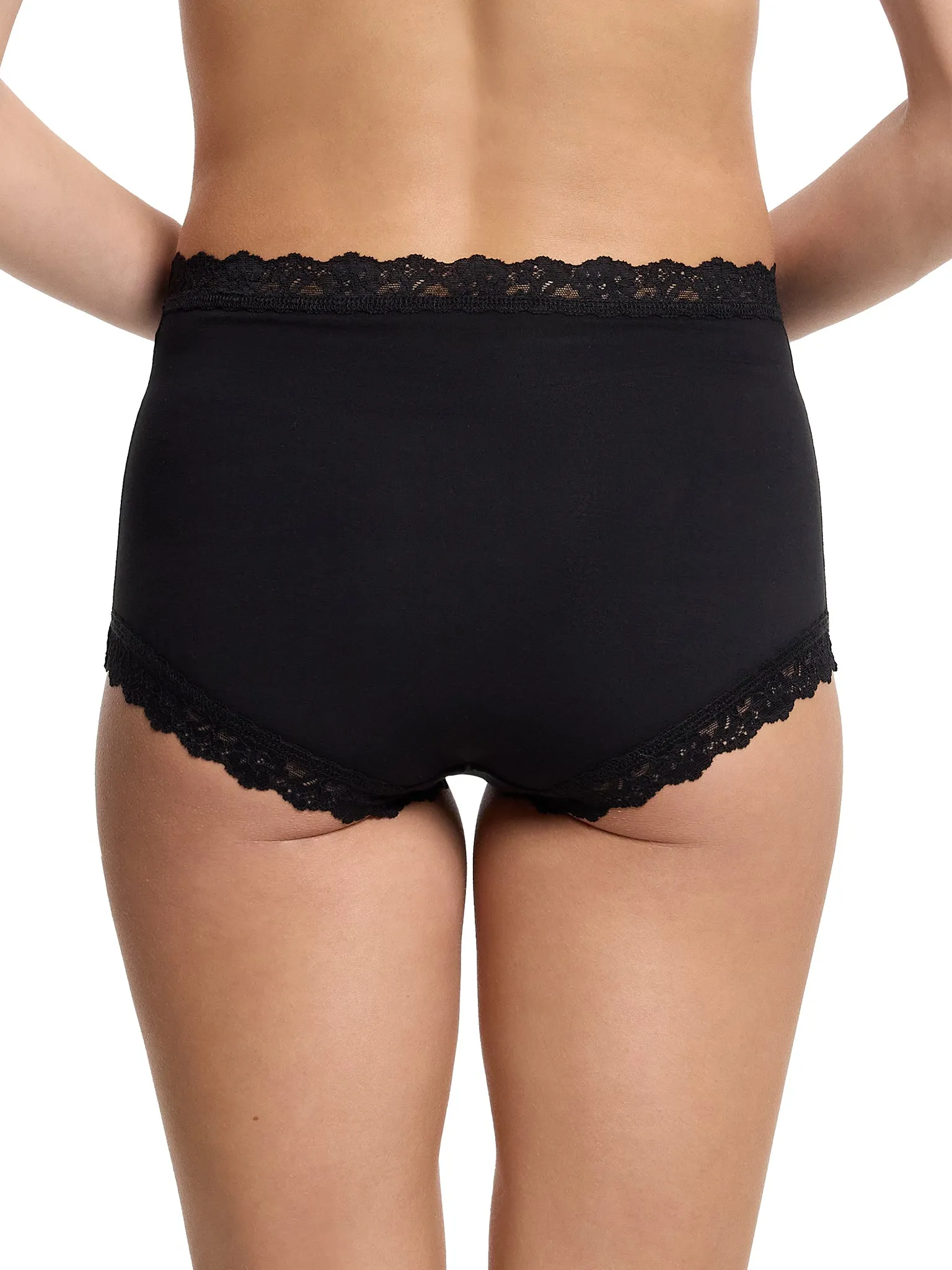 Supima® Cotton High Rise Boyshort Black