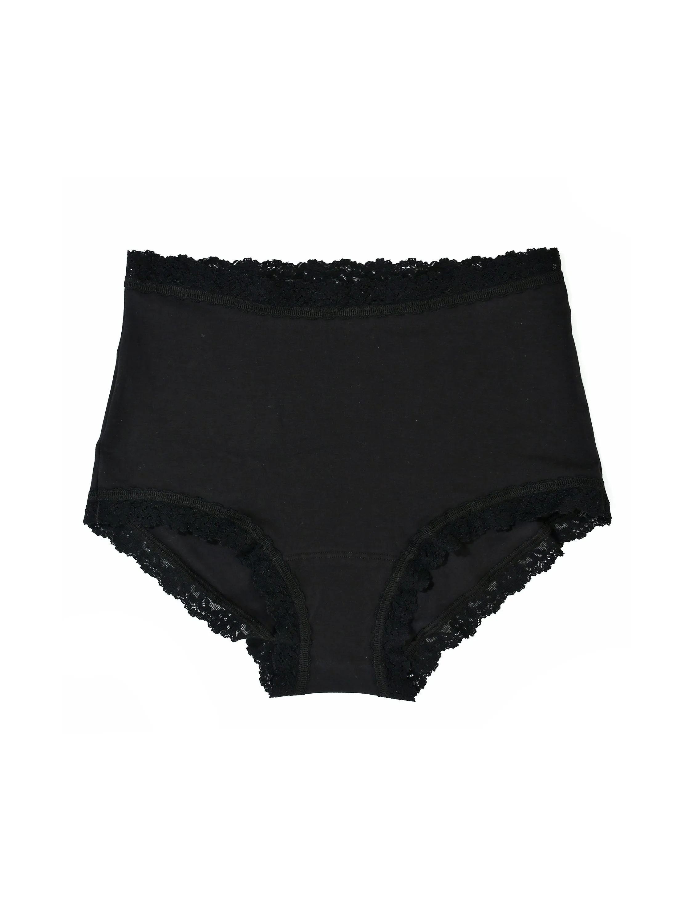 Supima® Cotton High Rise Boyshort Black