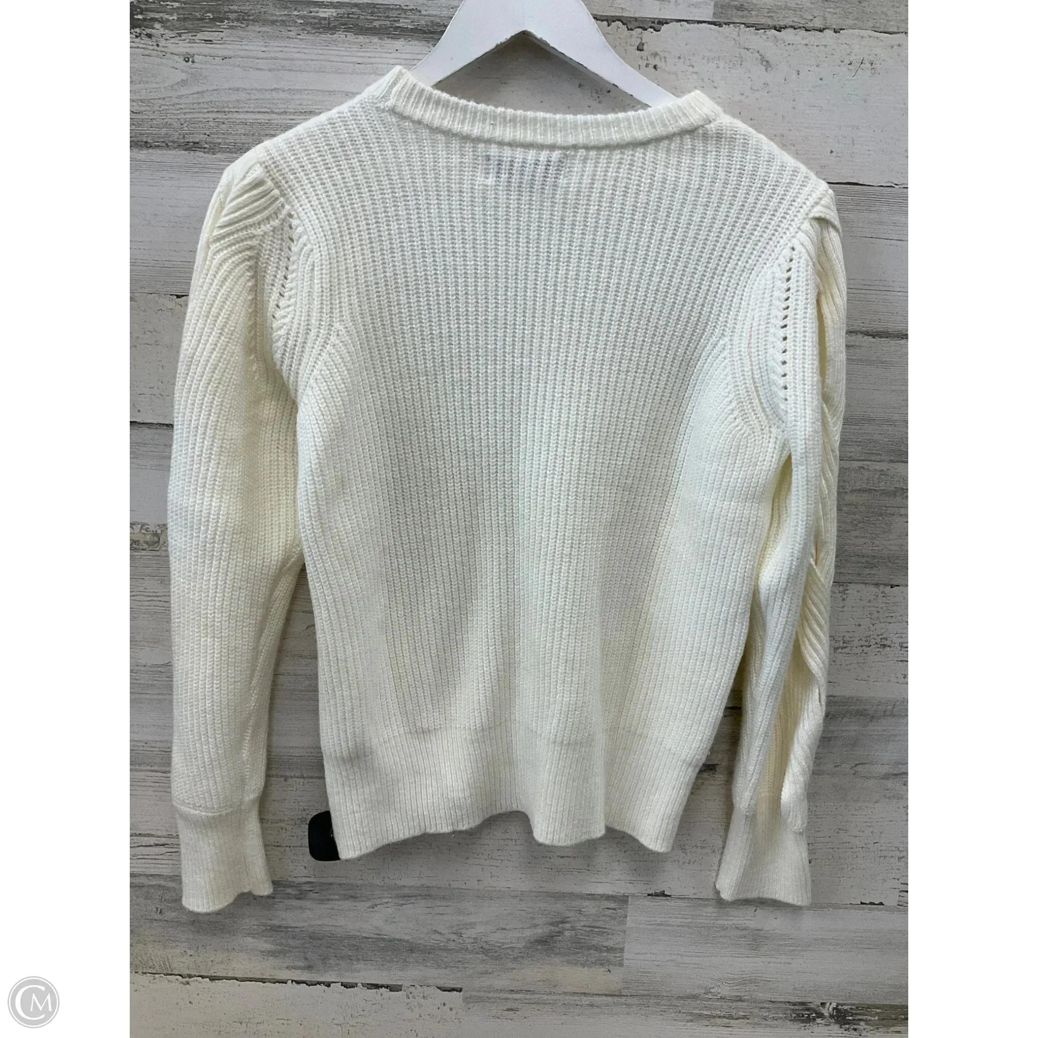 Sweater By Liz Claiborne In Cream, Size: M