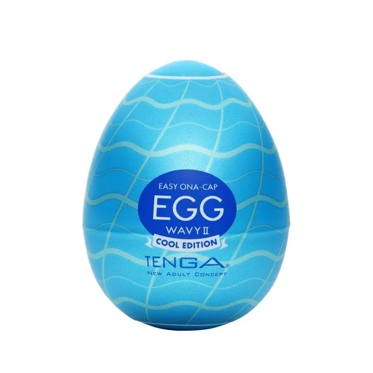 Tenga - Masturbator Egg Wavy 2 Cool Edition (Blue)