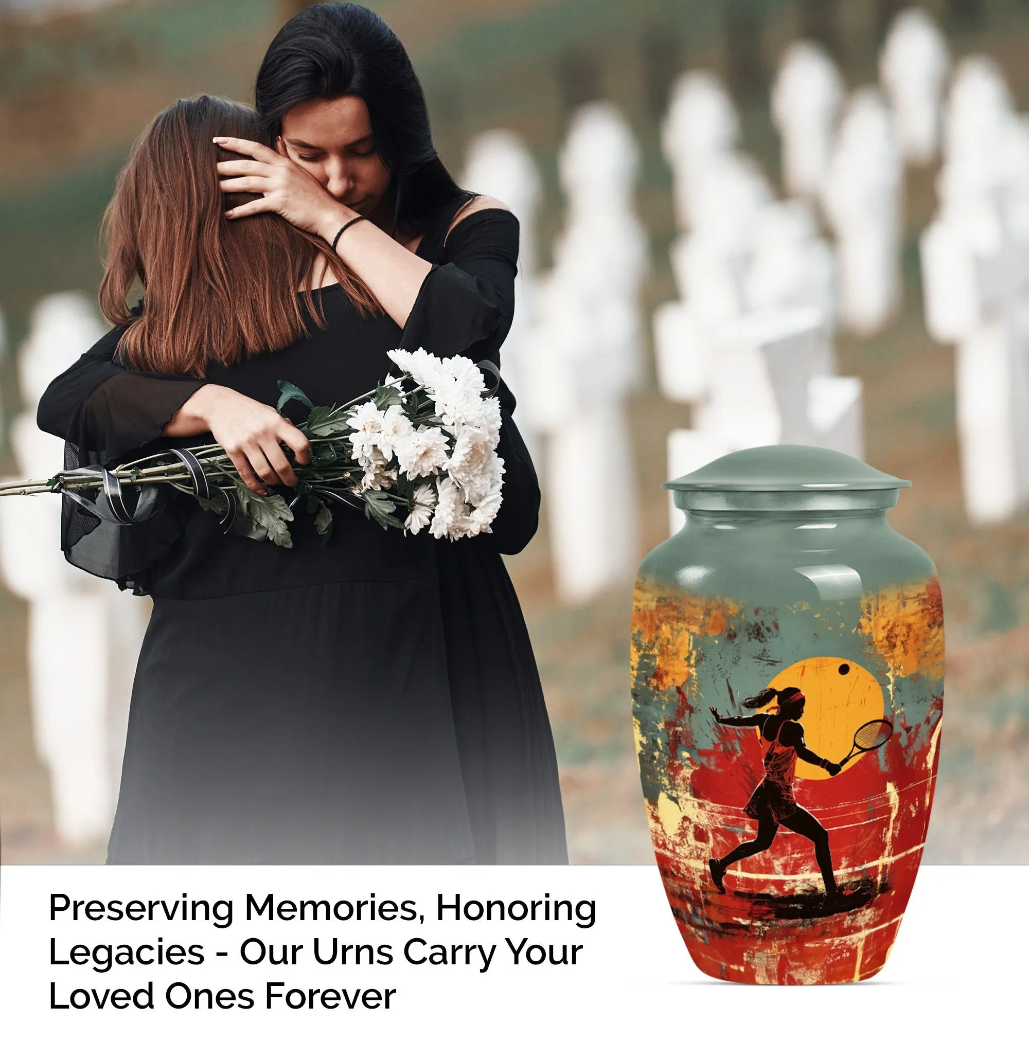 Tennis Urn Eternity Vault - Cremation Tribute for Men