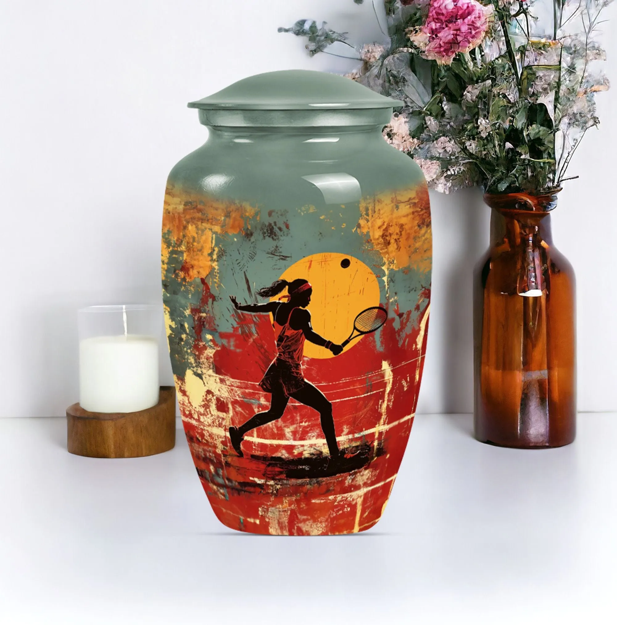 Tennis Urn Eternity Vault - Cremation Tribute for Men
