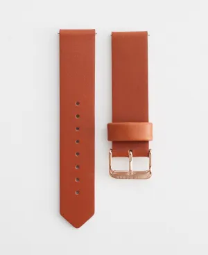 The 20mm Original: Tan Leather / Rose Gold Buckle