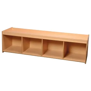 Toddler-Sized Open Storage Unit with Lip Edge | 60” Baltic Birch Shelf and Work Surface