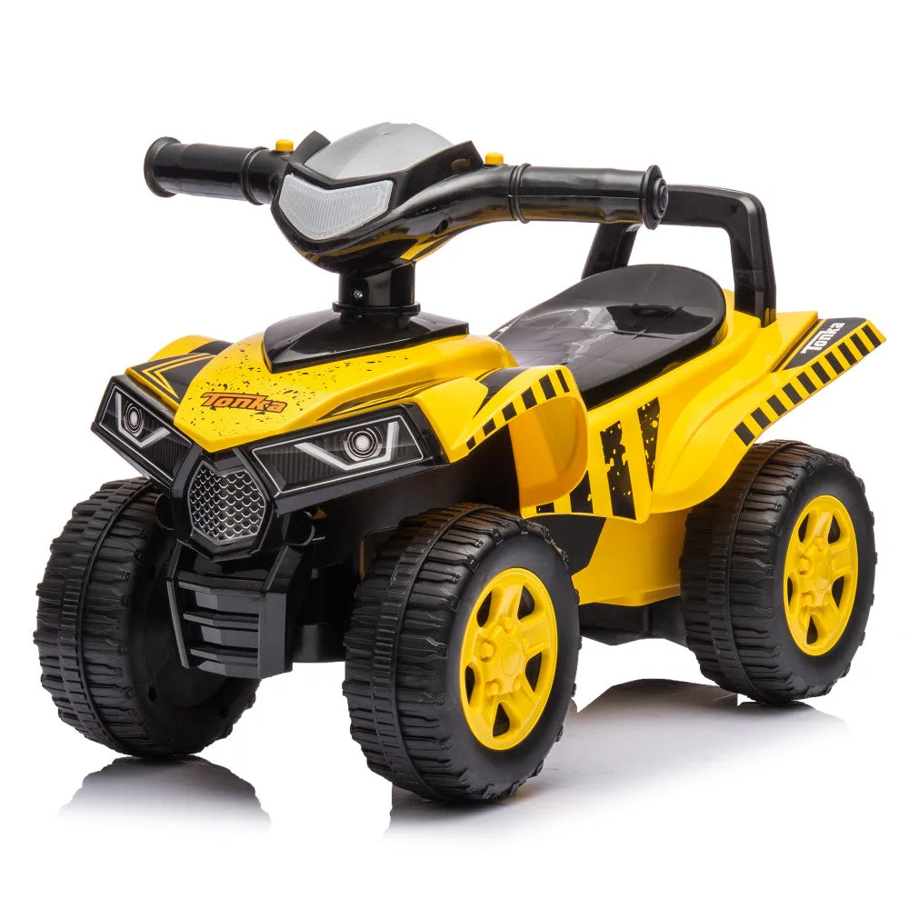 Tonka - Quad Push Car, Yellow - Foot-To-Floor Ride-On for Toddlers 12mo 