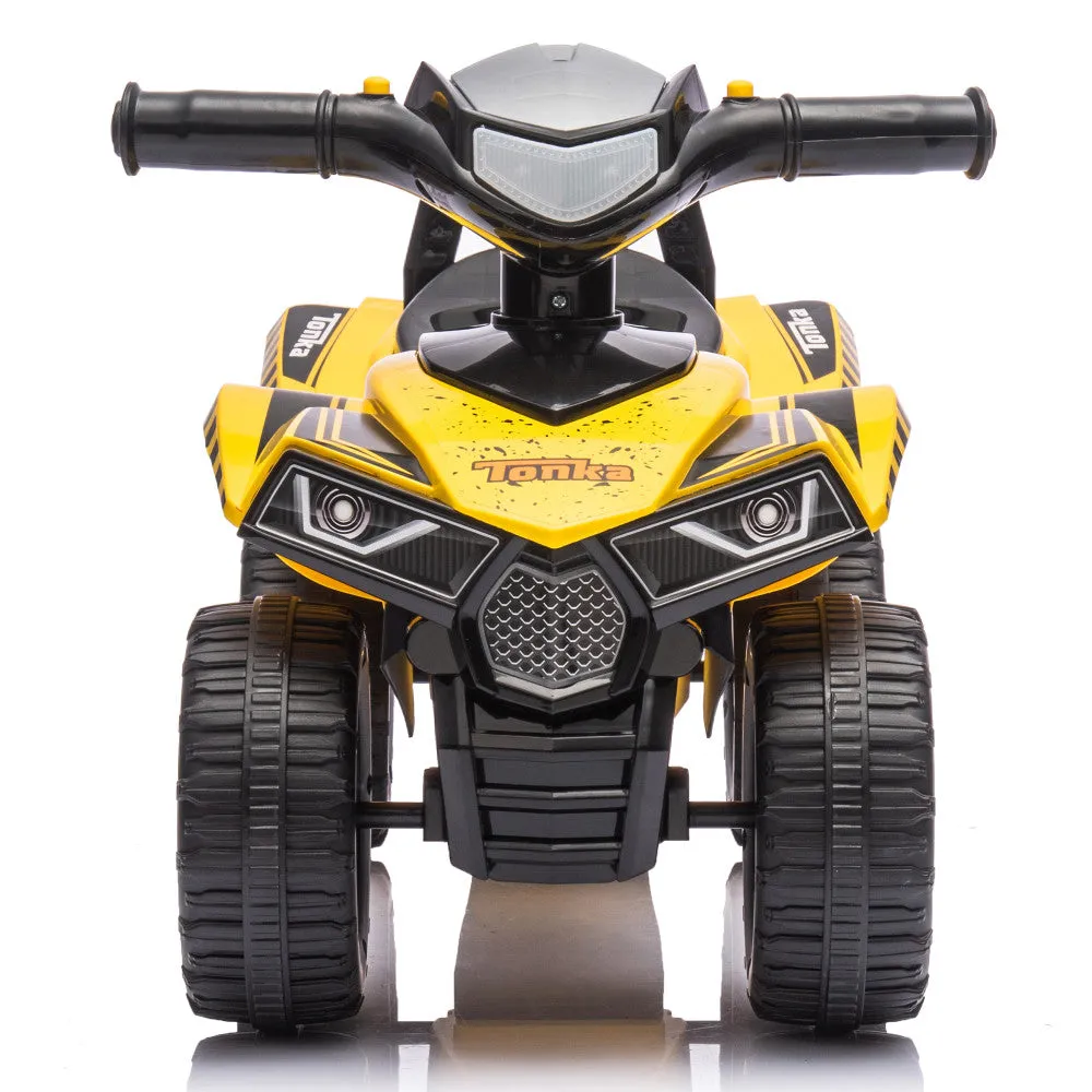 Tonka - Quad Push Car, Yellow - Foot-To-Floor Ride-On for Toddlers 12mo 
