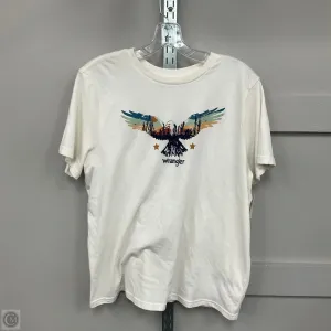 Top Short Sleeve By Wrangler In Cream, Size: Xl