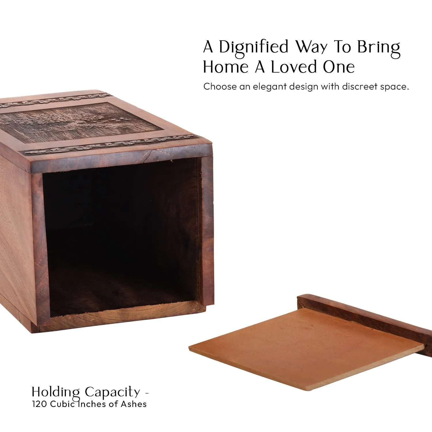 Tree Of Life Wooden Urns - Cremation Containers For Human Ashes