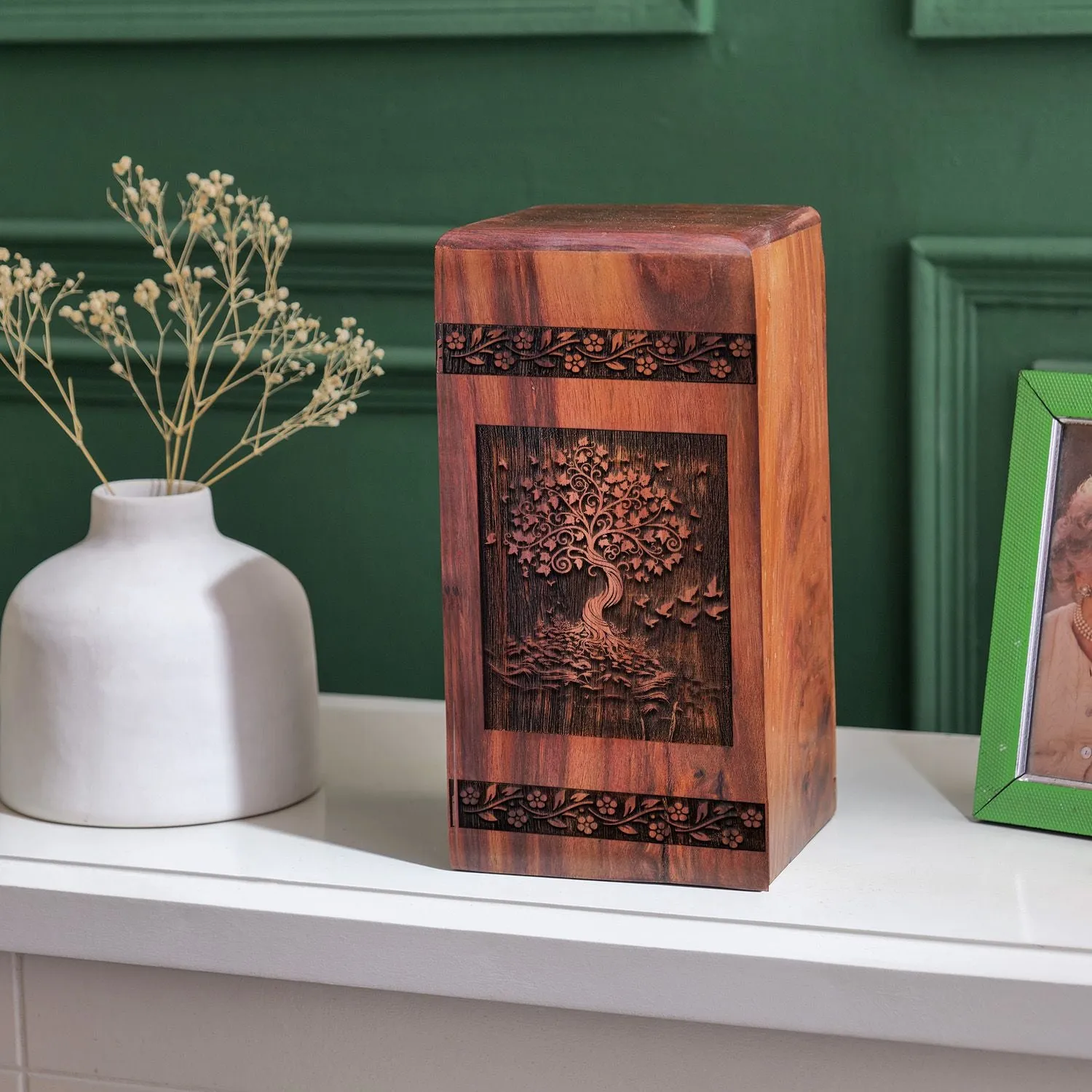 Tree Of Life Wooden Urns - Cremation Containers For Human Ashes