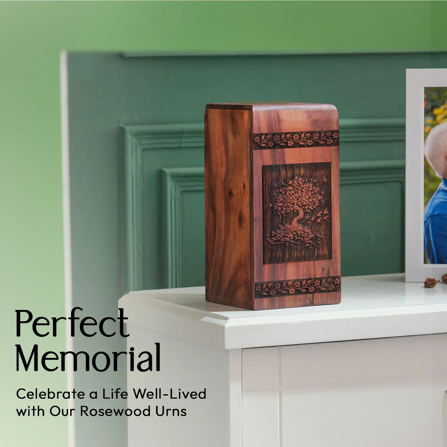 Tree Of Life Wooden Urns - Cremation Containers For Human Ashes