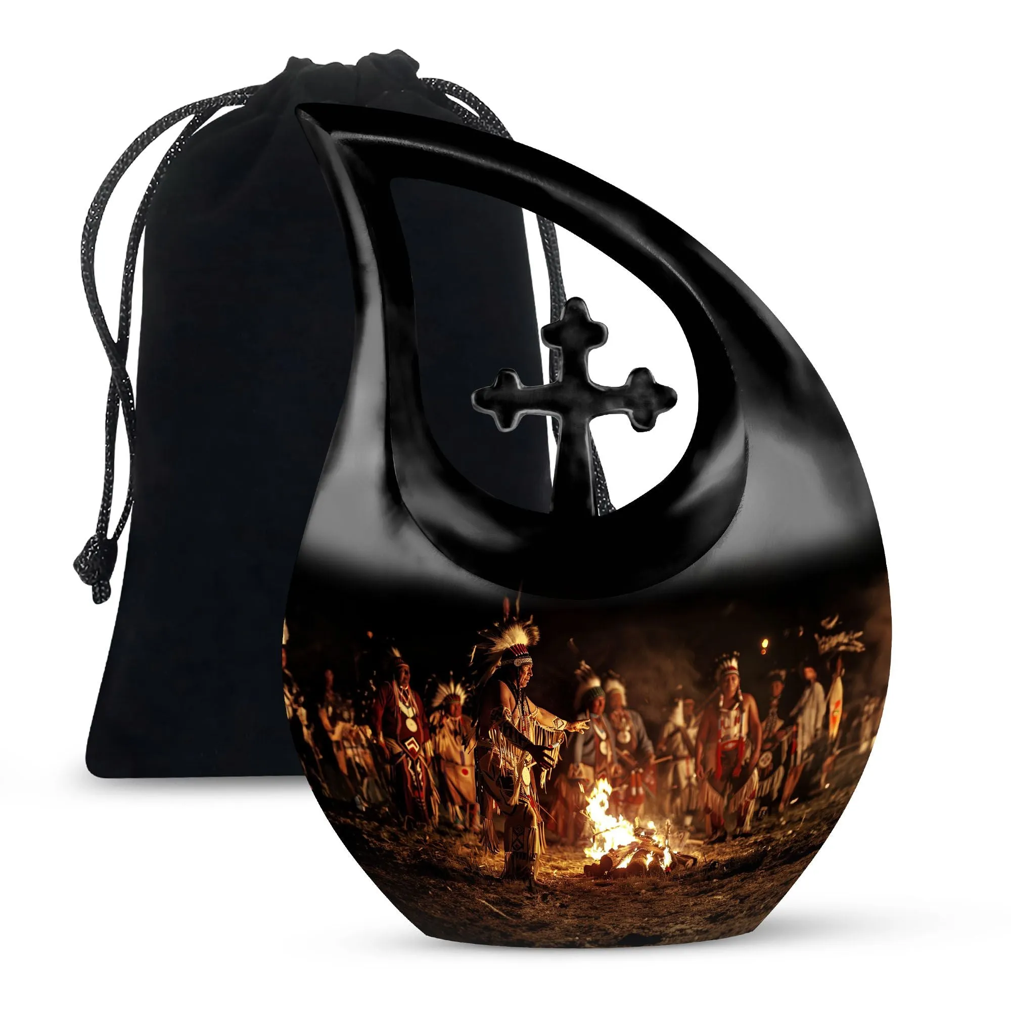 Tribe Man Remembrance: Premium Burial Urn for Adult Human Ashes