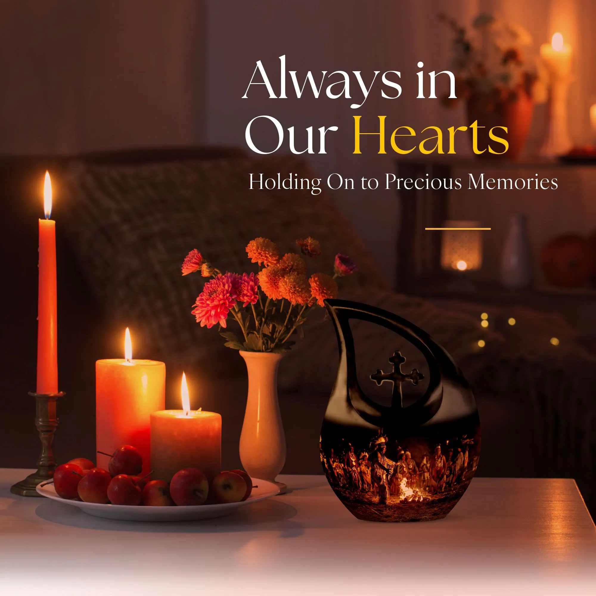 Tribe Man Remembrance: Premium Burial Urn for Adult Human Ashes
