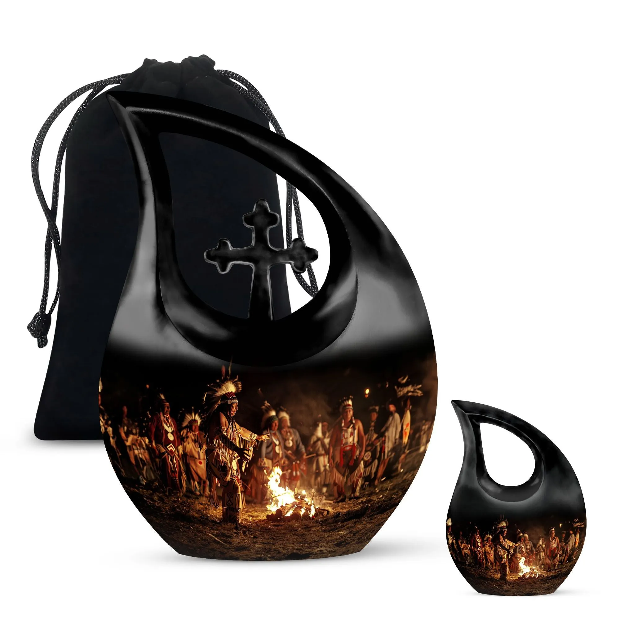 Tribe Man Remembrance: Premium Burial Urn for Adult Human Ashes