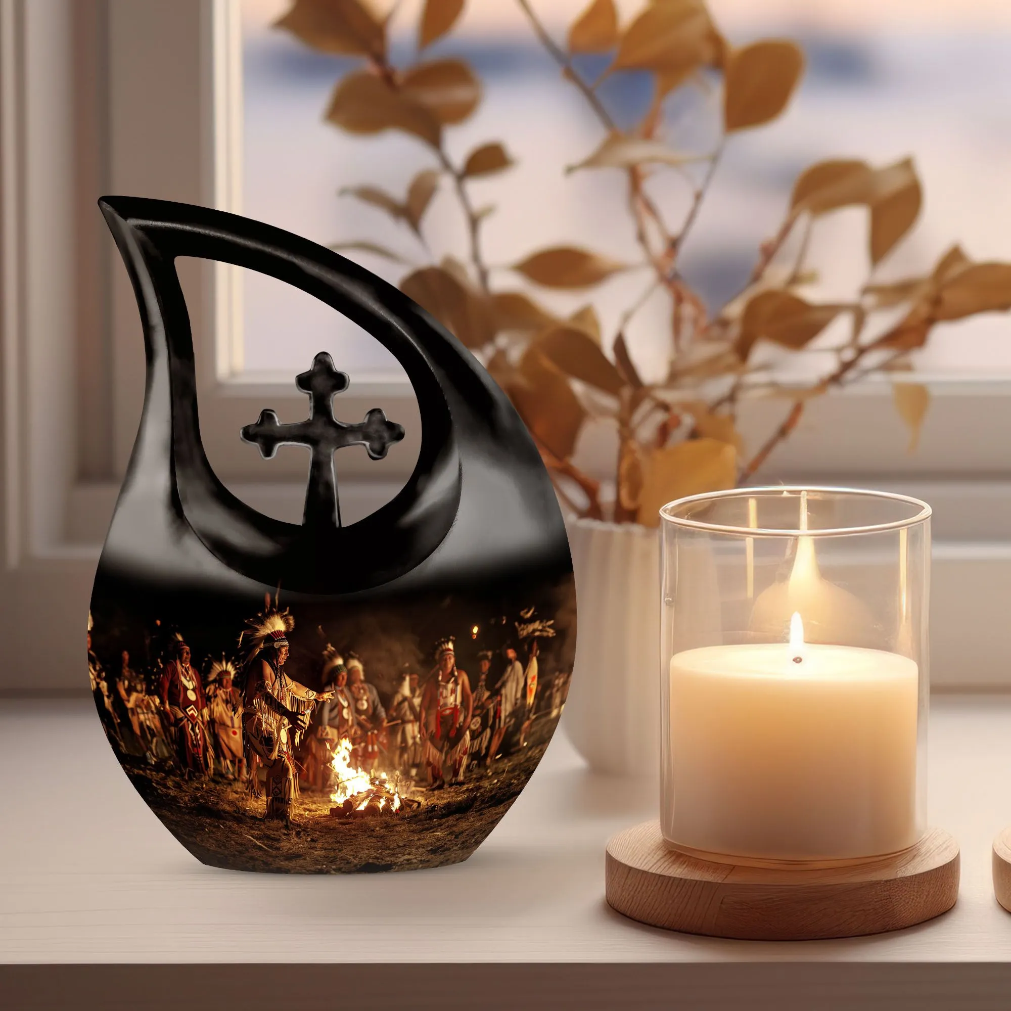 Tribe Man Remembrance: Premium Burial Urn for Adult Human Ashes