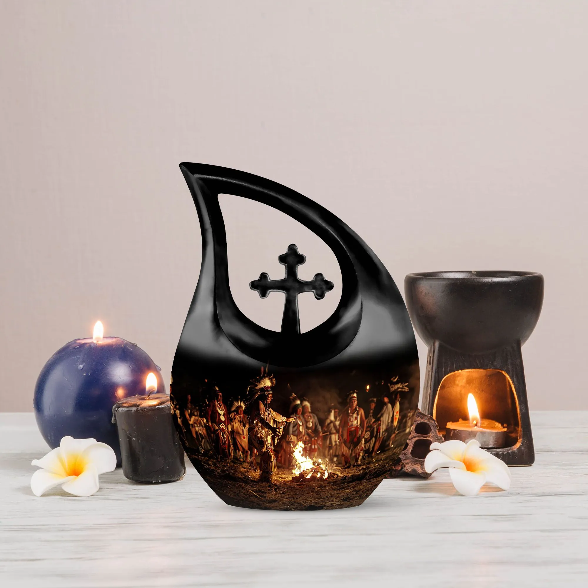 Tribe Man Remembrance: Premium Burial Urn for Adult Human Ashes