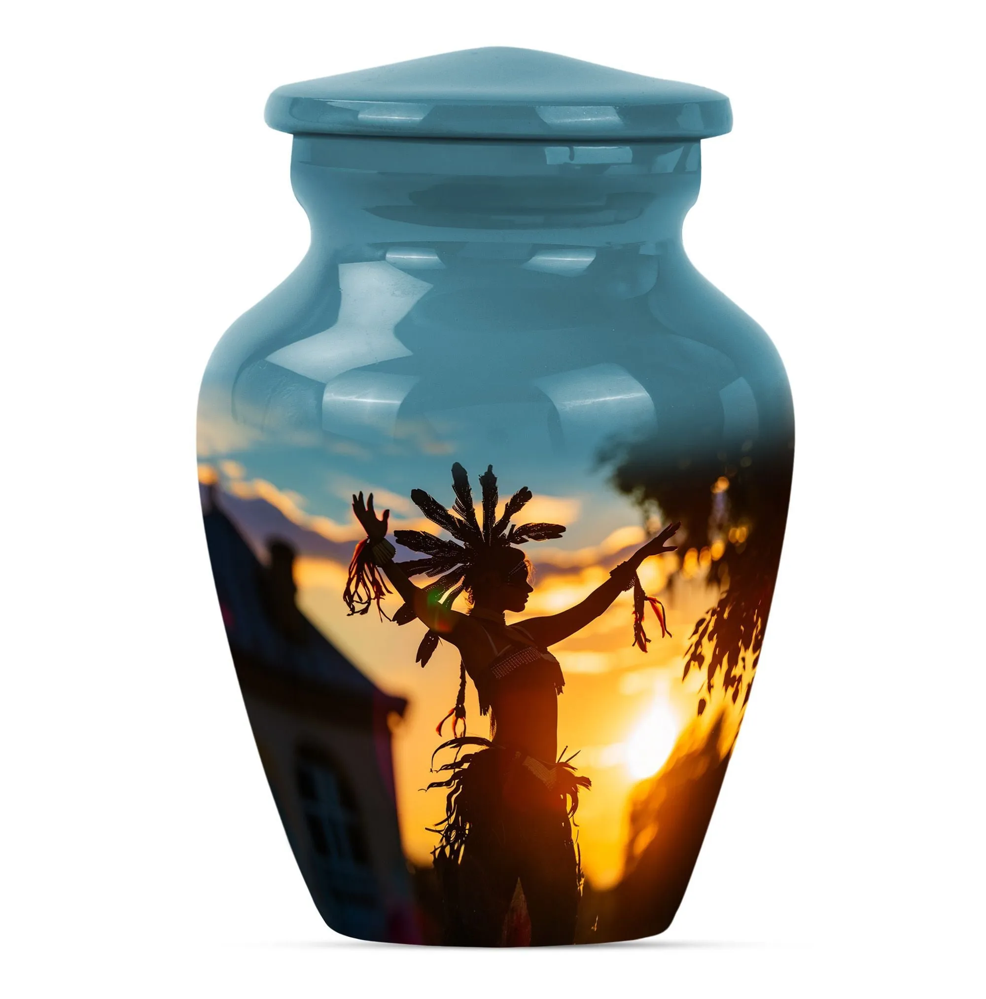 Tribesman Hearth - Wolf Howling Inspired Urn For Human Ashes
