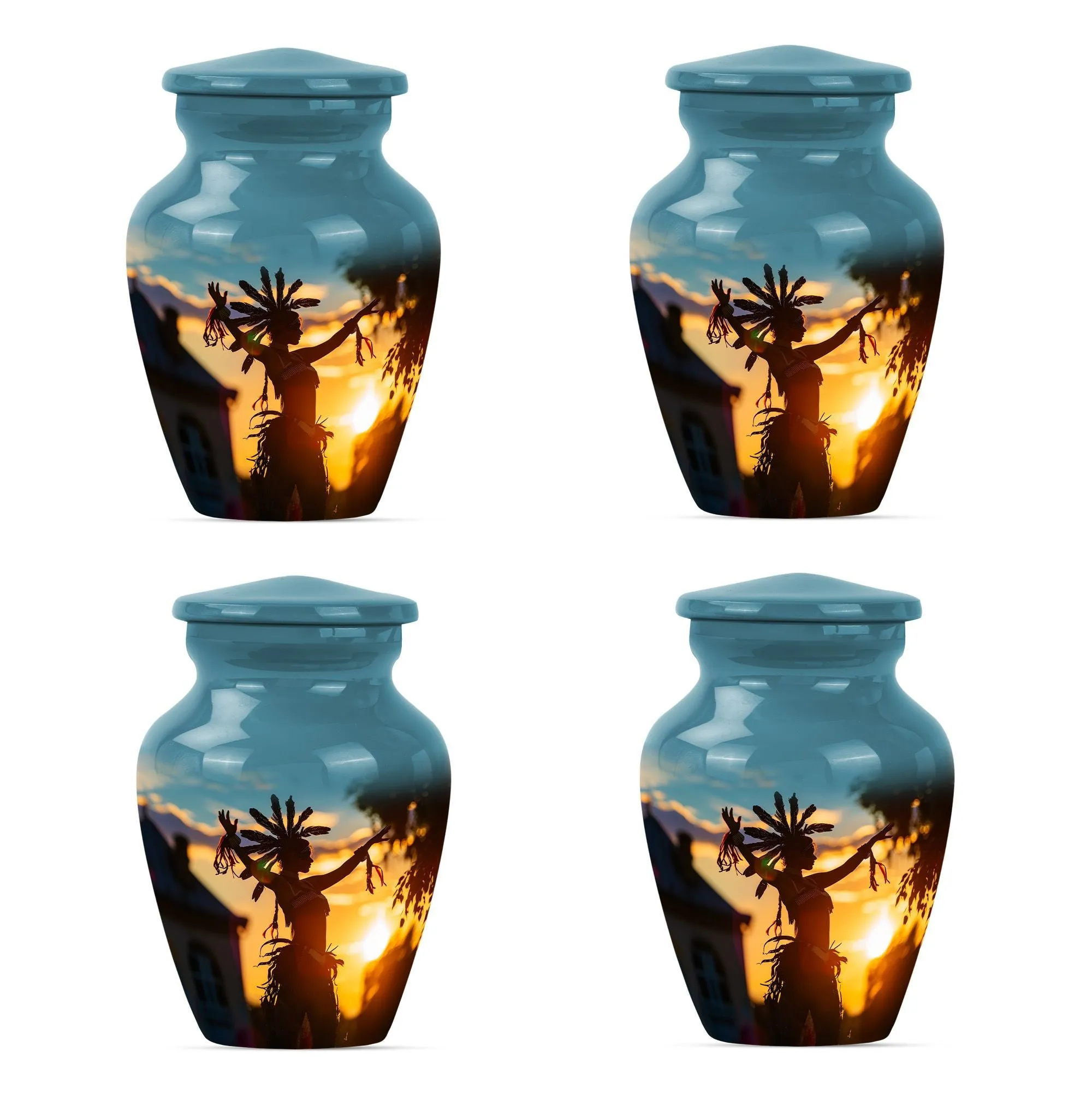 Tribesman Hearth - Wolf Howling Inspired Urn For Human Ashes