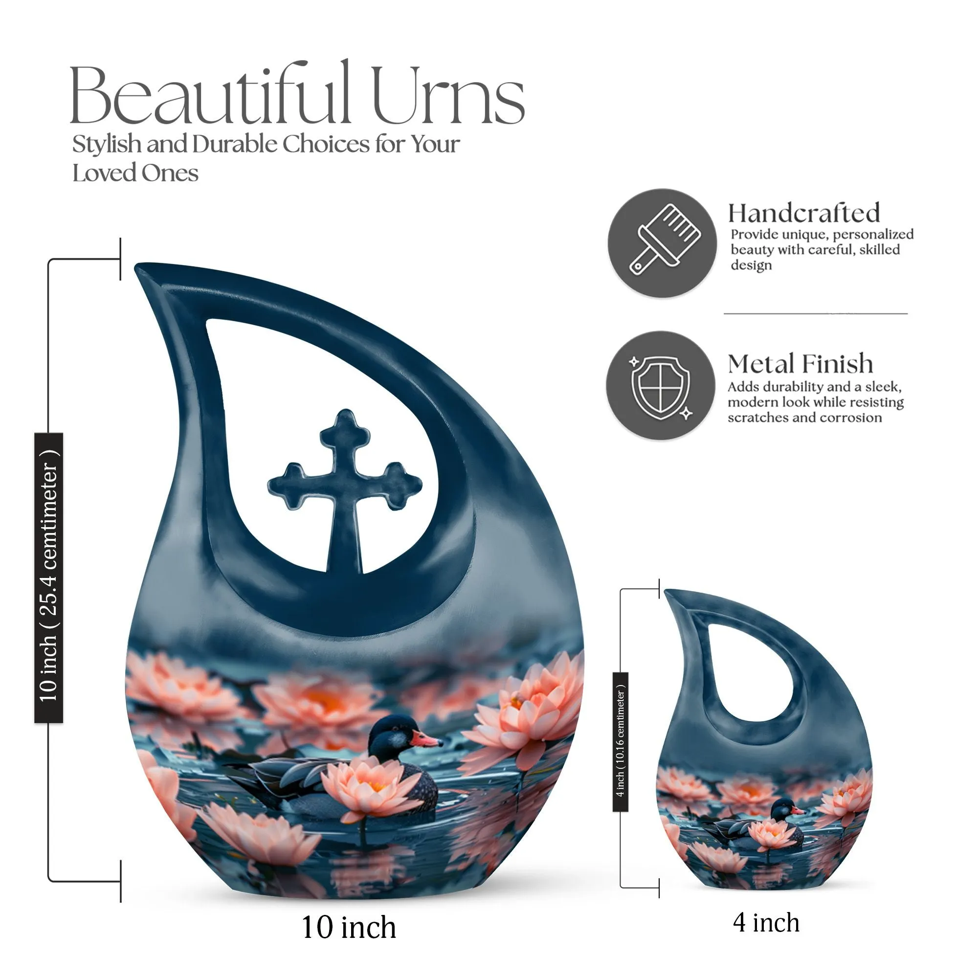 Twilight Lotus Haven Urn-Small Containers For Cremated Ashes