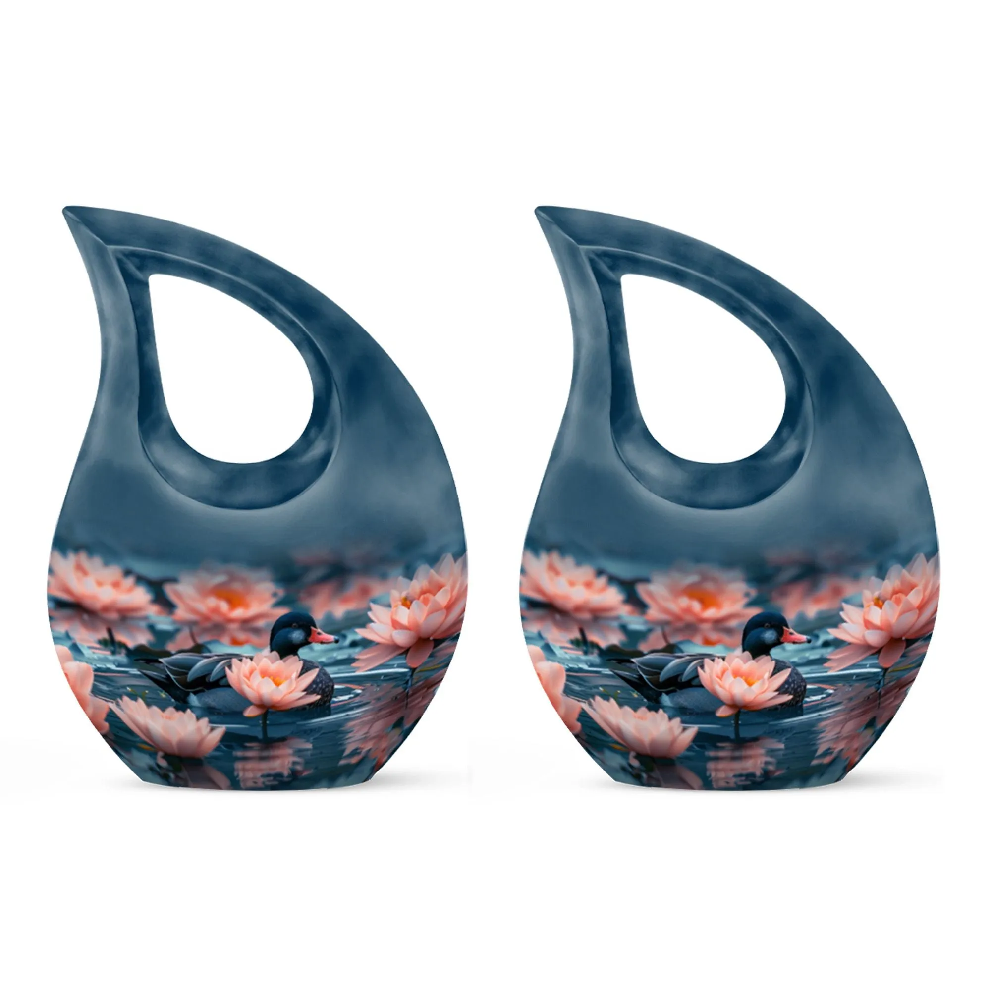 Twilight Lotus Haven Urn-Small Containers For Cremated Ashes