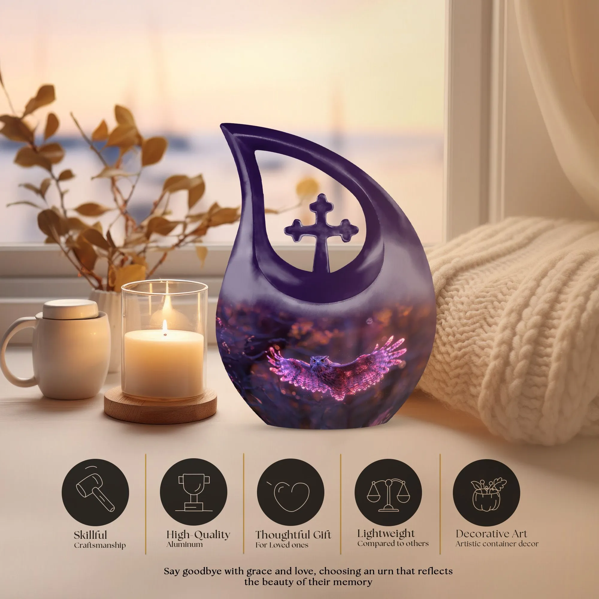 Twilight Magic Flight Urn - Reverent Full-Size Amidst Endless Sky