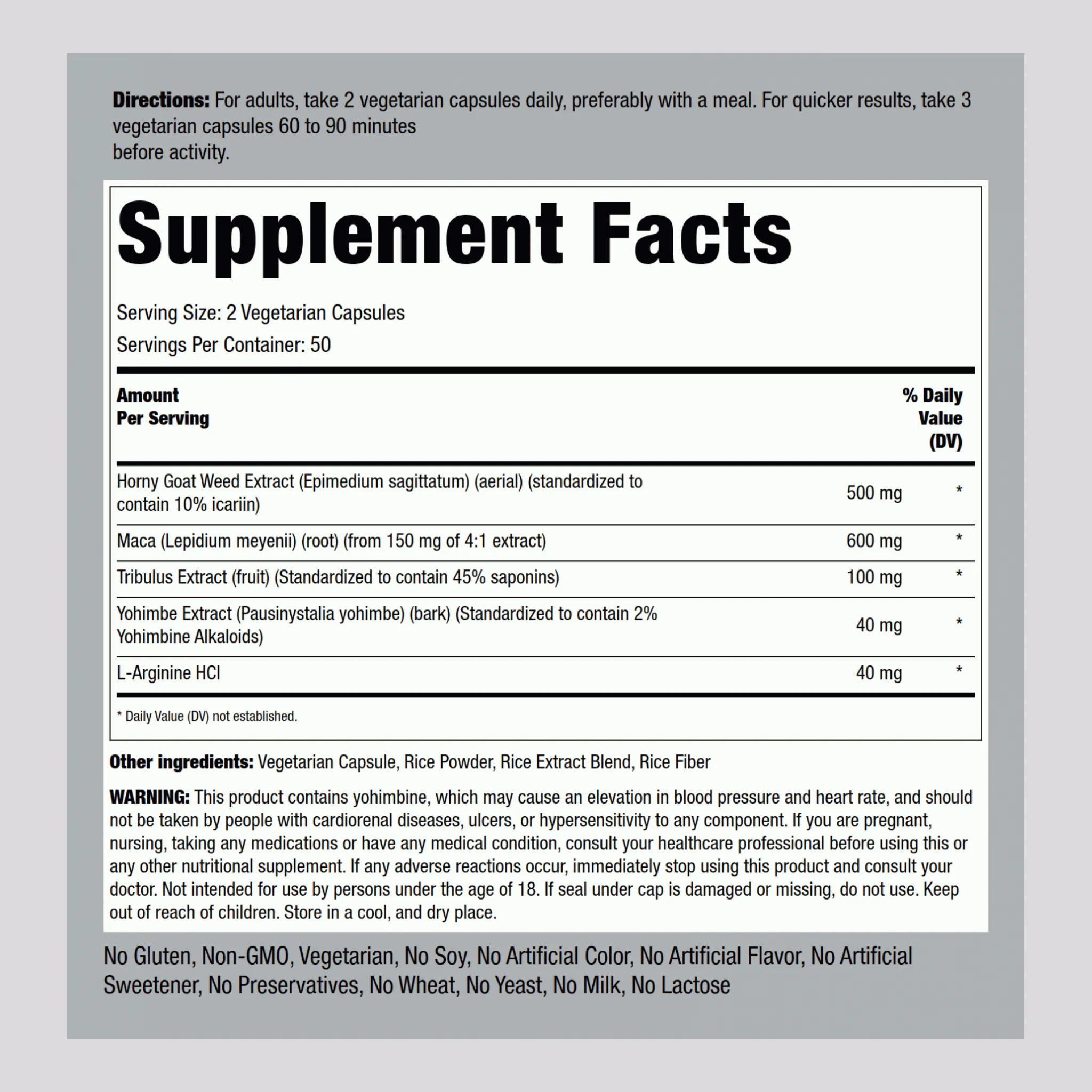 Ultimate Horny Goat Weed Complex, 100 Vegetarian Capsules, 2  Bottles