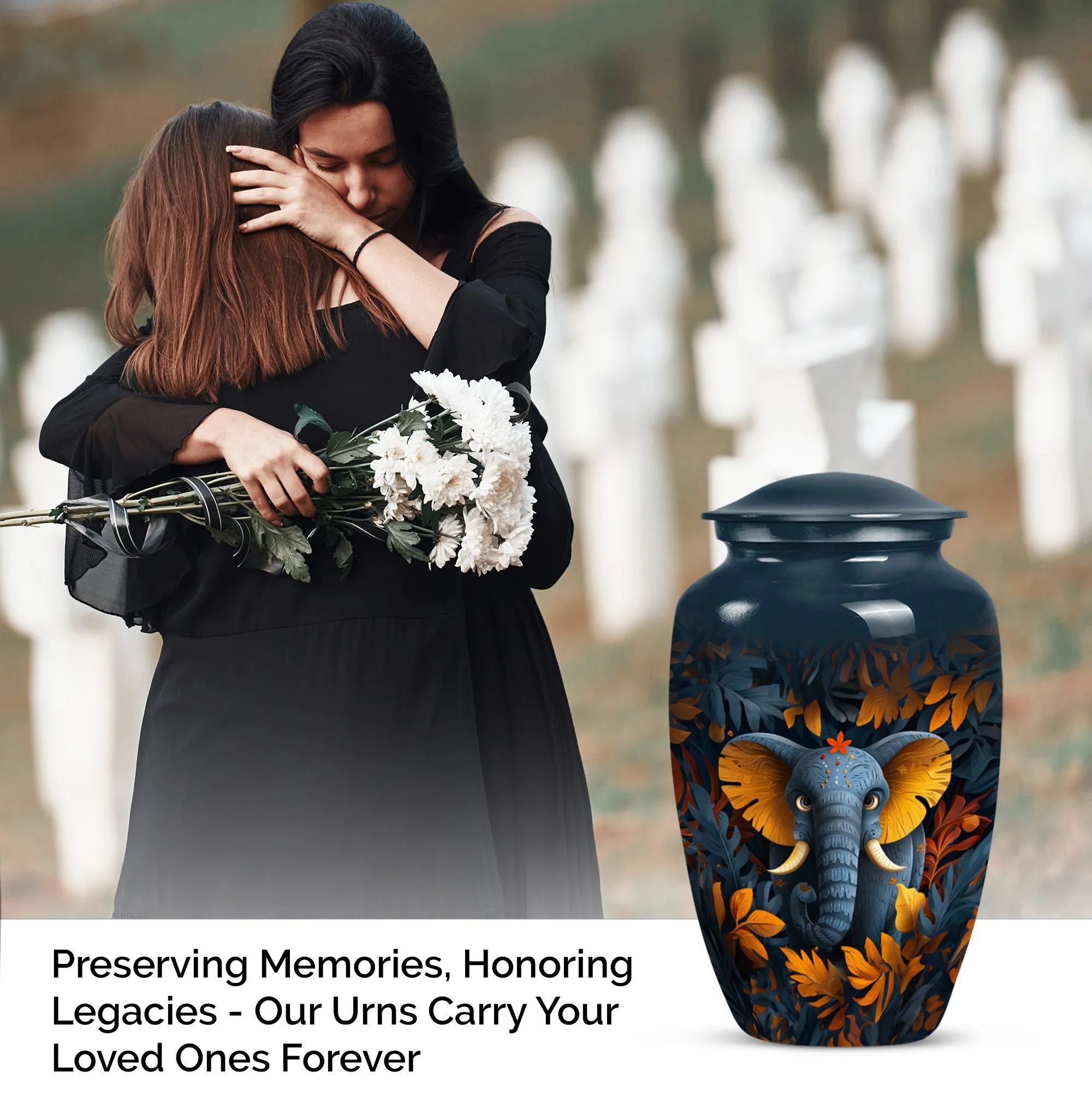 Unforgettable Elephant Memorial Tribute - Dignified Burial Urn