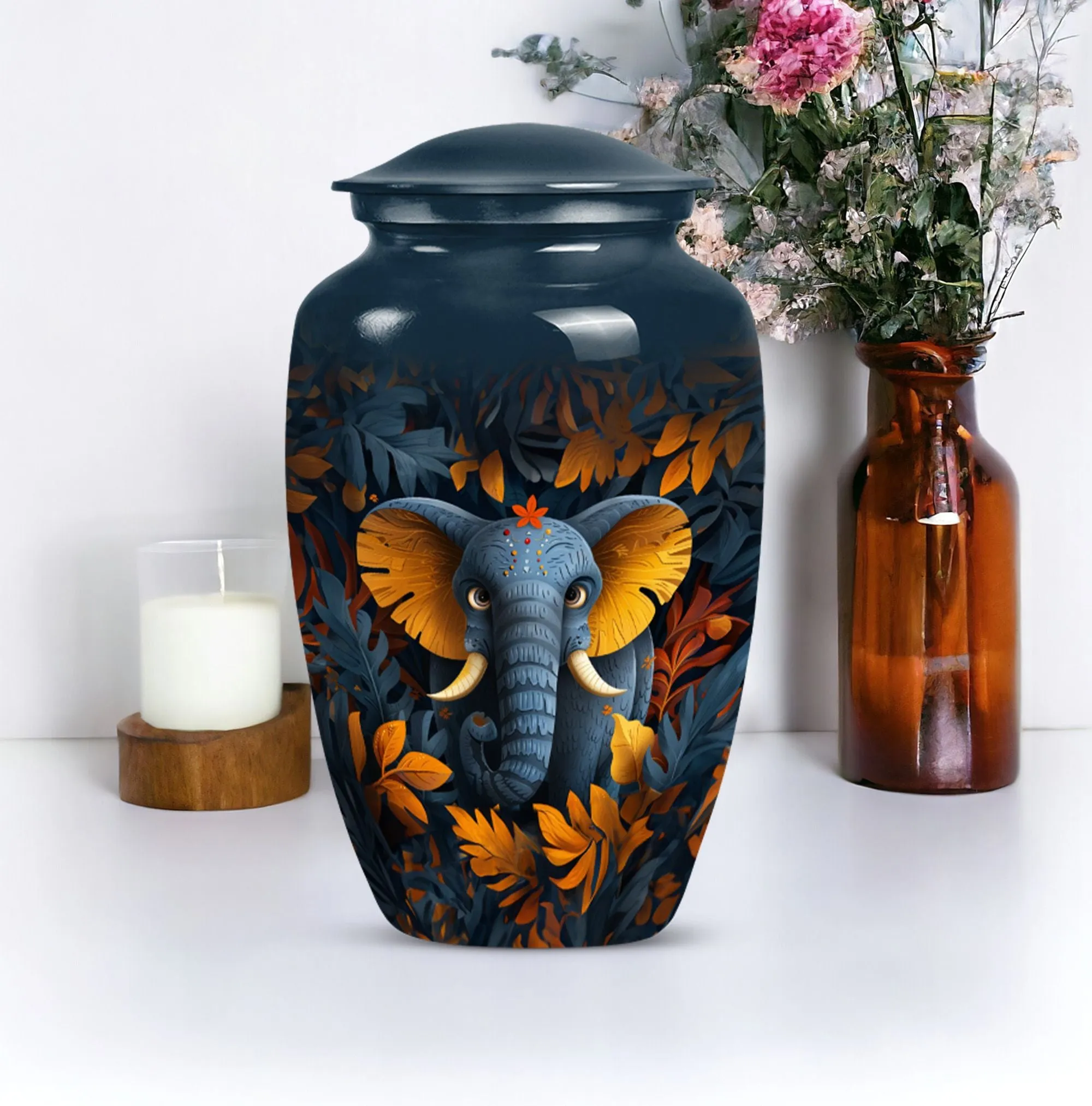 Unforgettable Elephant Memorial Tribute - Dignified Burial Urn