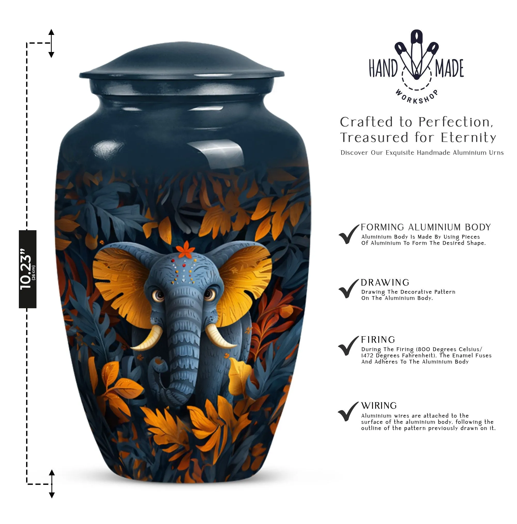 Unforgettable Elephant Memorial Tribute - Dignified Burial Urn