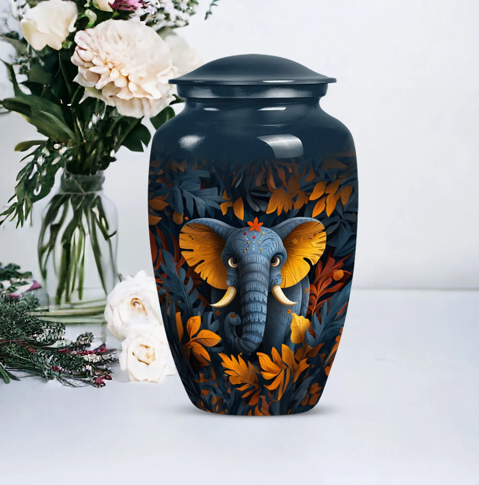 Unforgettable Elephant Memorial Tribute - Dignified Burial Urn