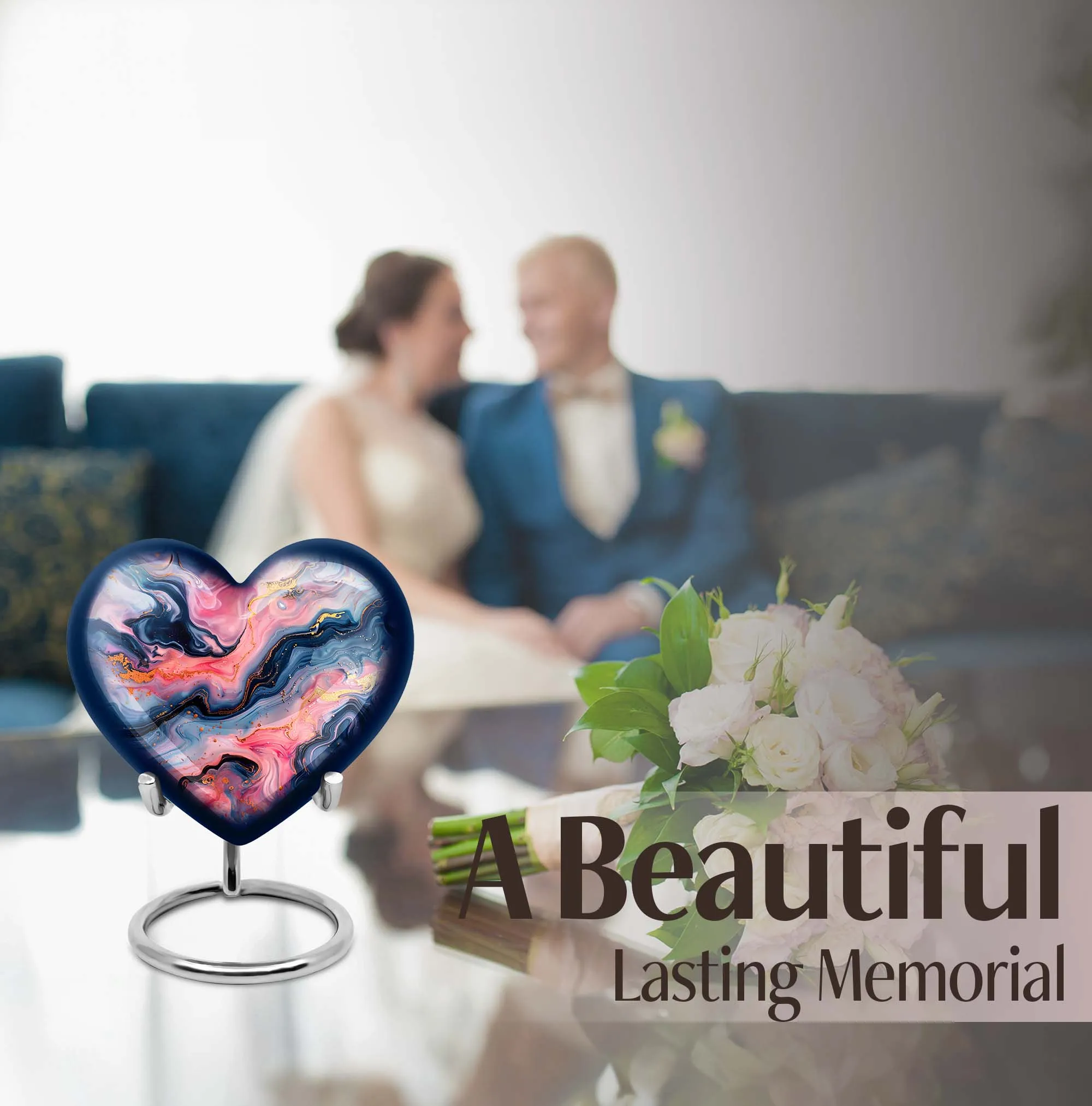 Vibrant Swirl Memorial Human Urn - Tribute for Your Loved One