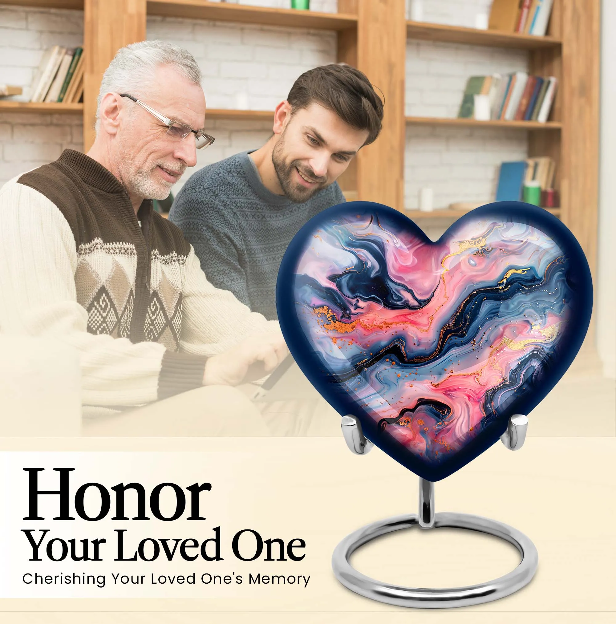 Vibrant Swirl Memorial Human Urn - Tribute for Your Loved One