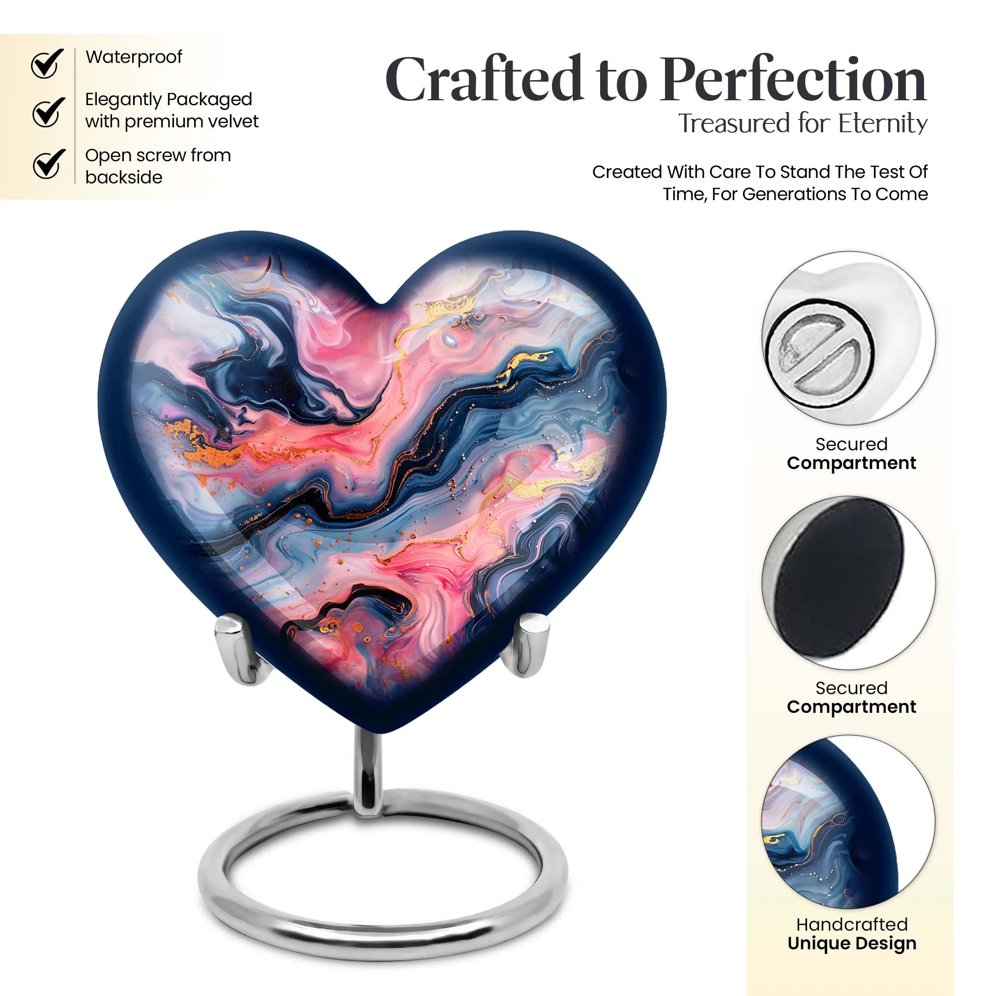 Vibrant Swirl Memorial Human Urn - Tribute for Your Loved One