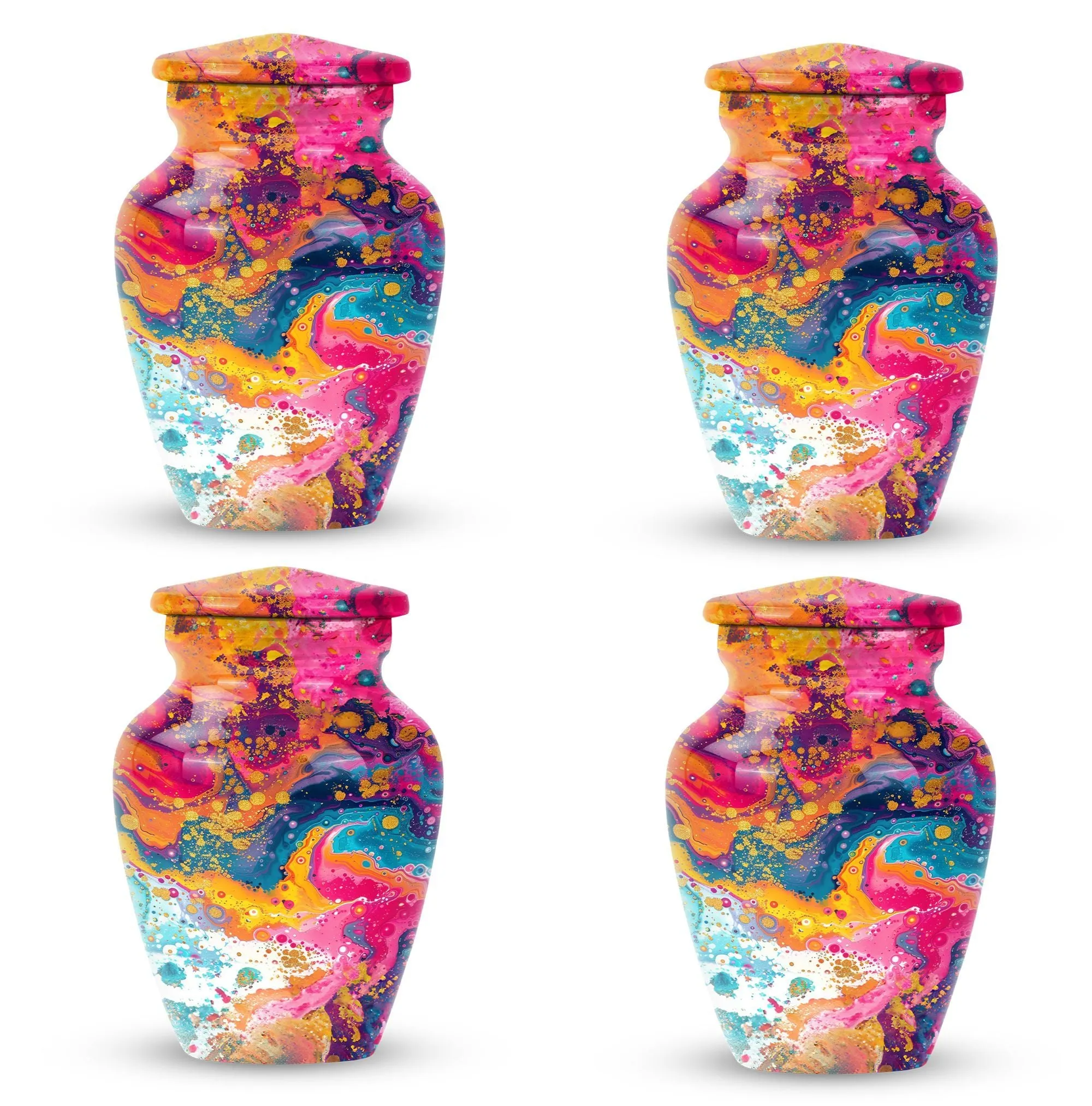 Vibrant Swirl Memorially-Perfect Cremation Urn for Bereaved Souls