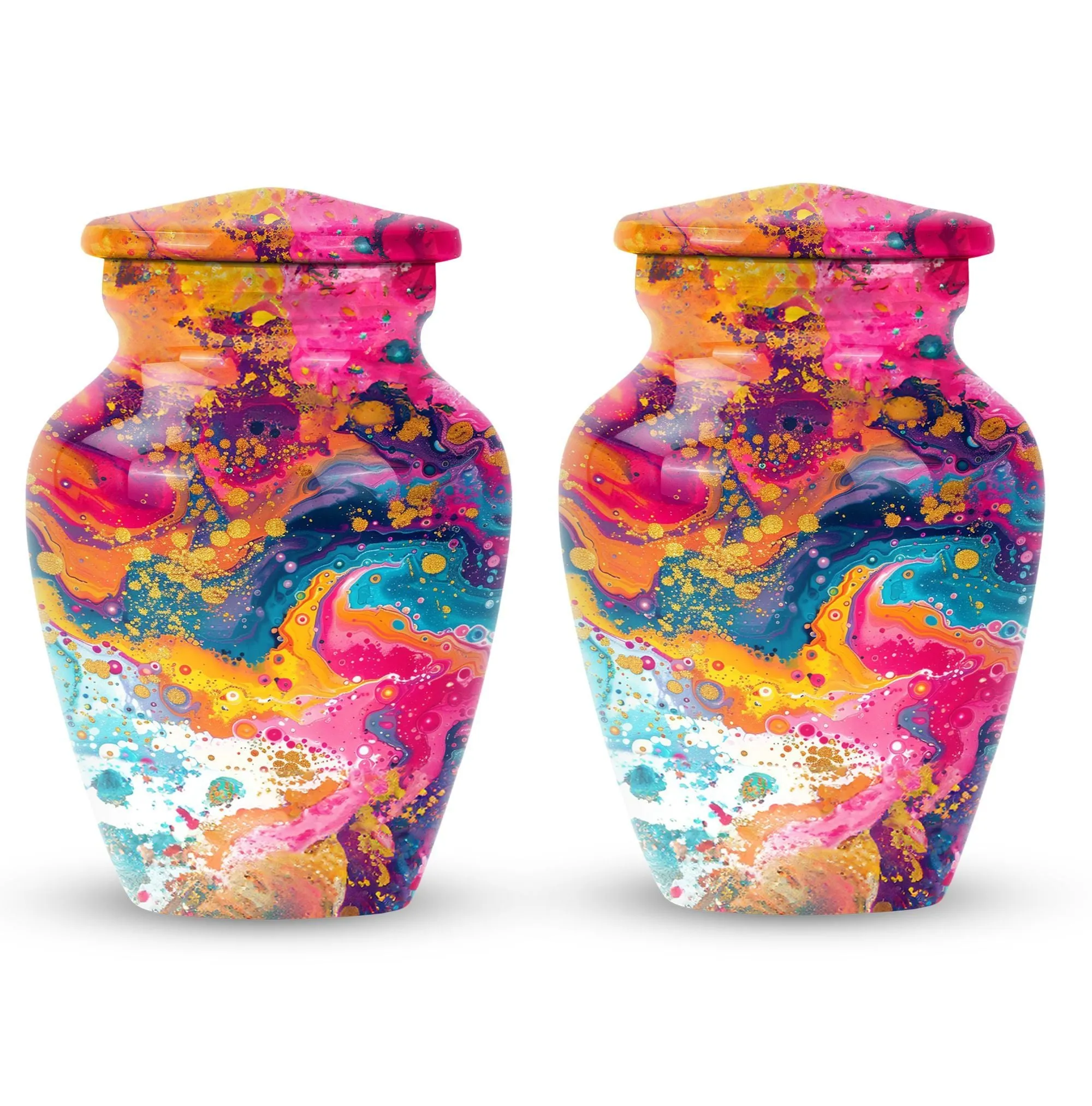 Vibrant Swirl Memorially-Perfect Cremation Urn for Bereaved Souls