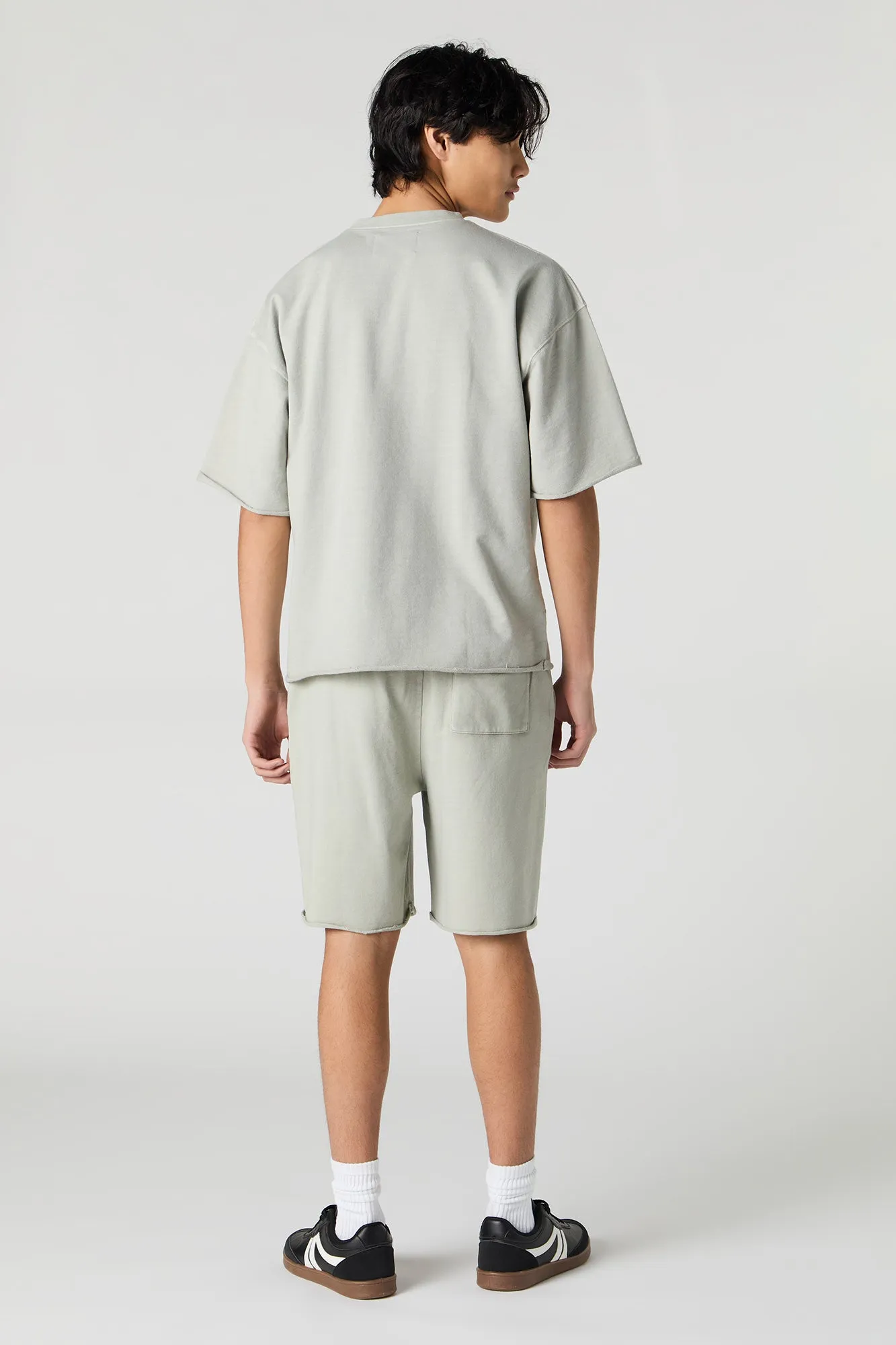 Washed Longline Fleece Short