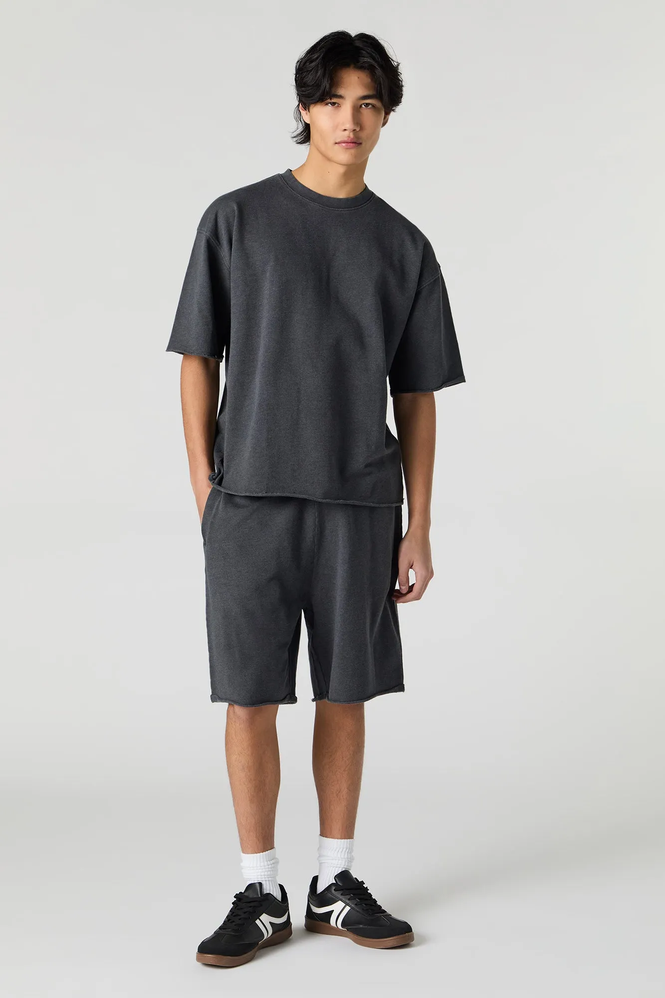 Washed Longline Fleece Short