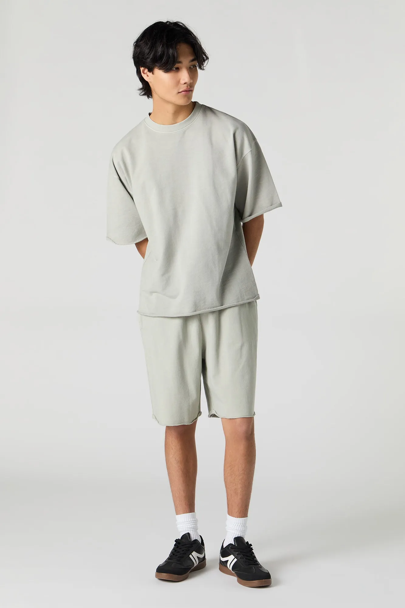 Washed Longline Fleece Short