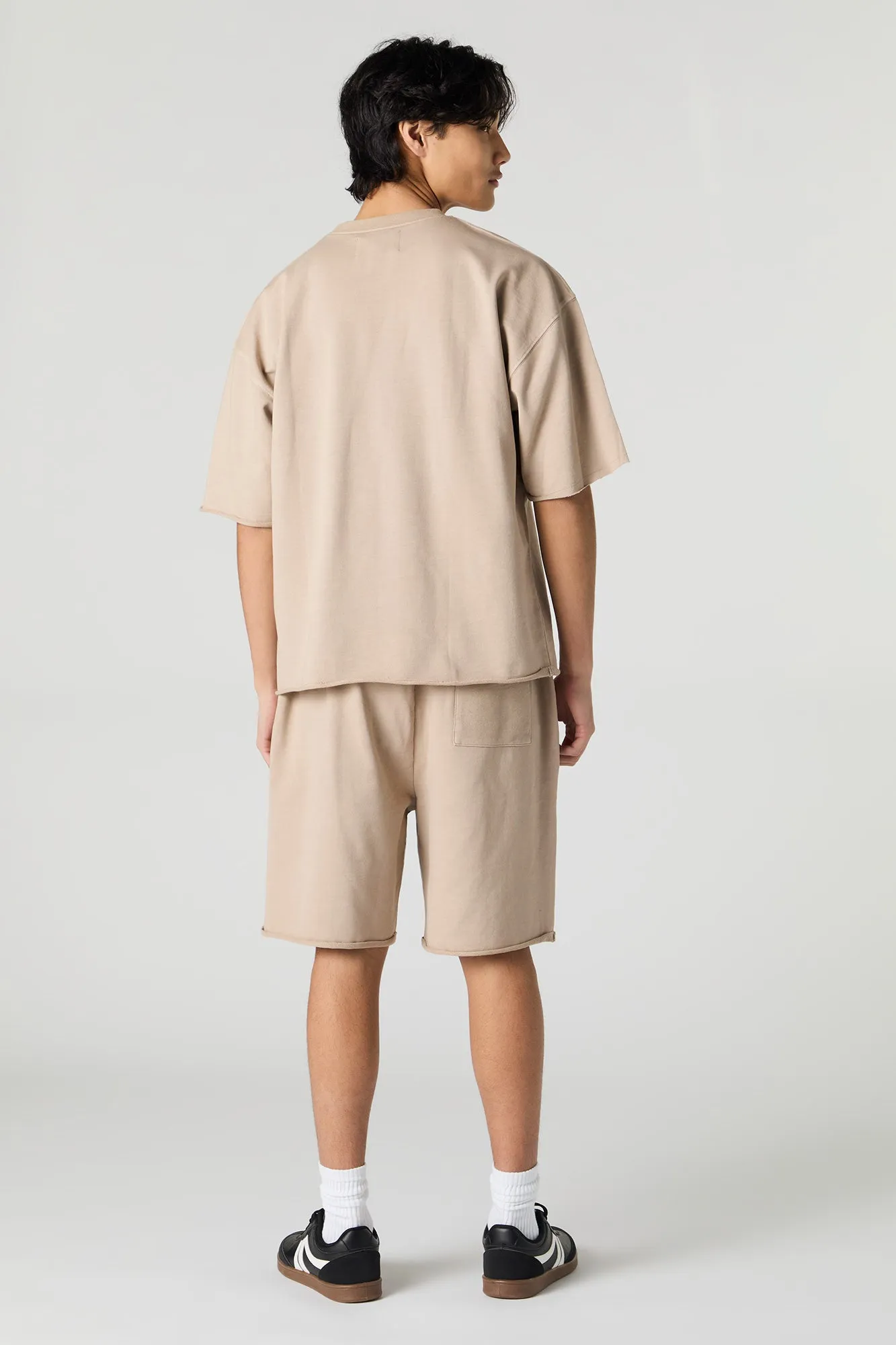 Washed Longline Fleece Short