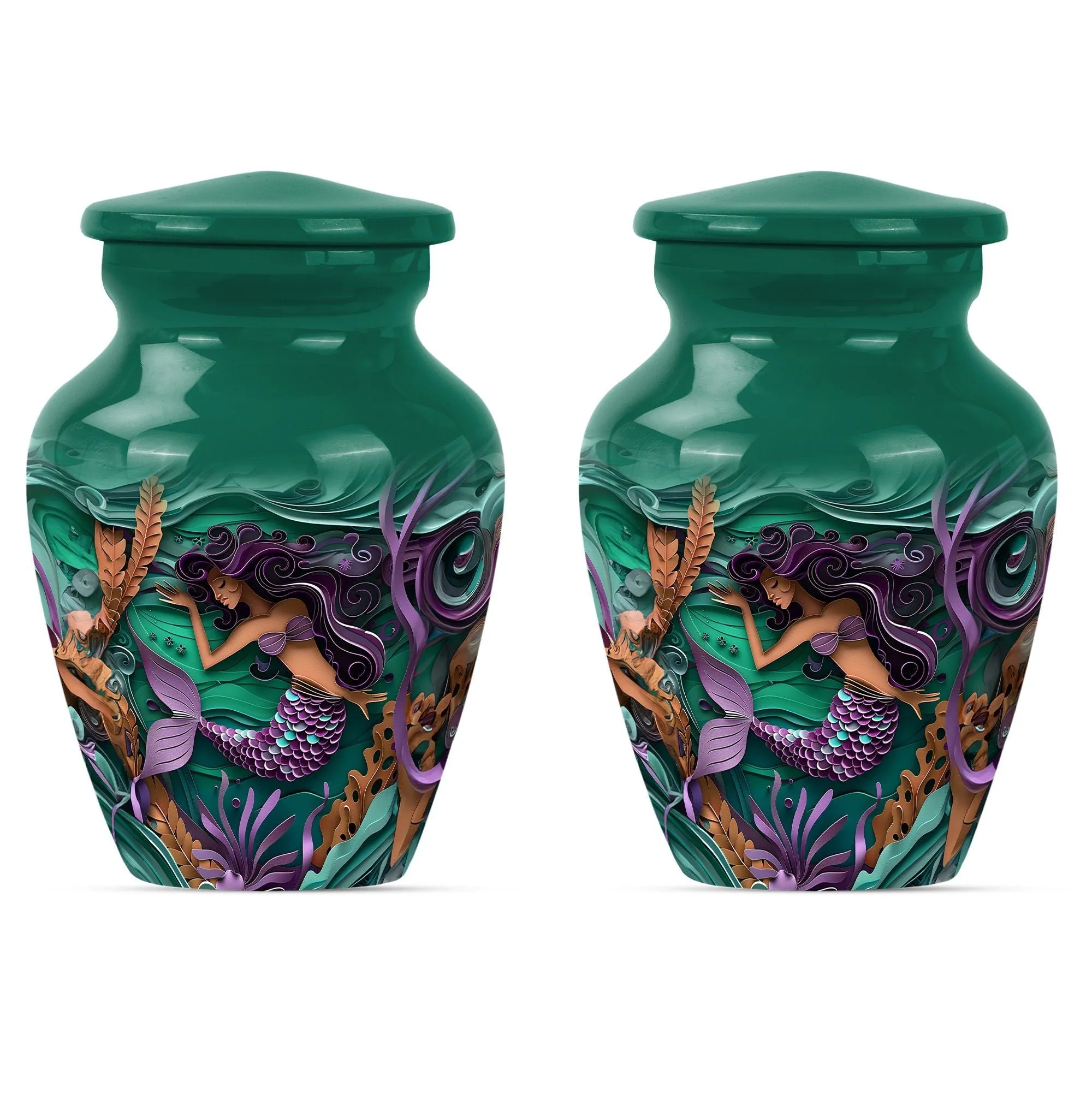 Whispers from the Sea: Mermaid Memorial Urn for Tranquil Rest