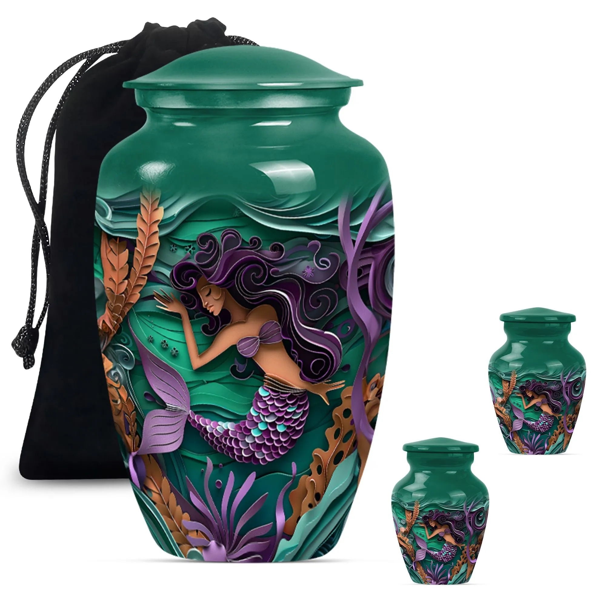 Whispers from the Sea: Mermaid Memorial Urn for Tranquil Rest