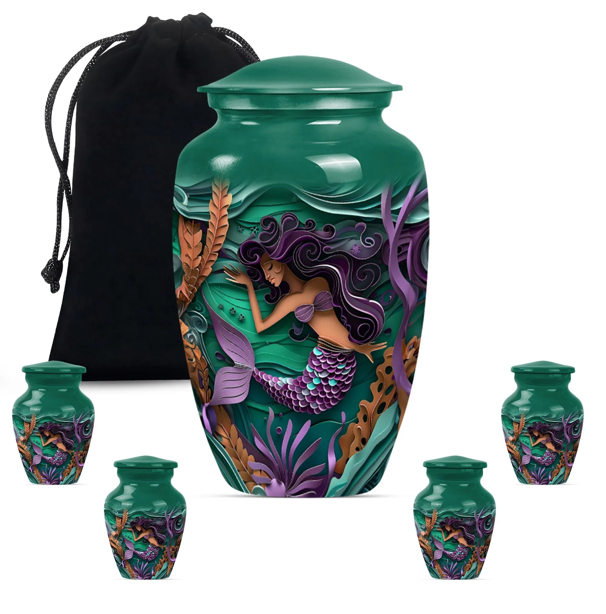 Whispers from the Sea: Mermaid Memorial Urn for Tranquil Rest