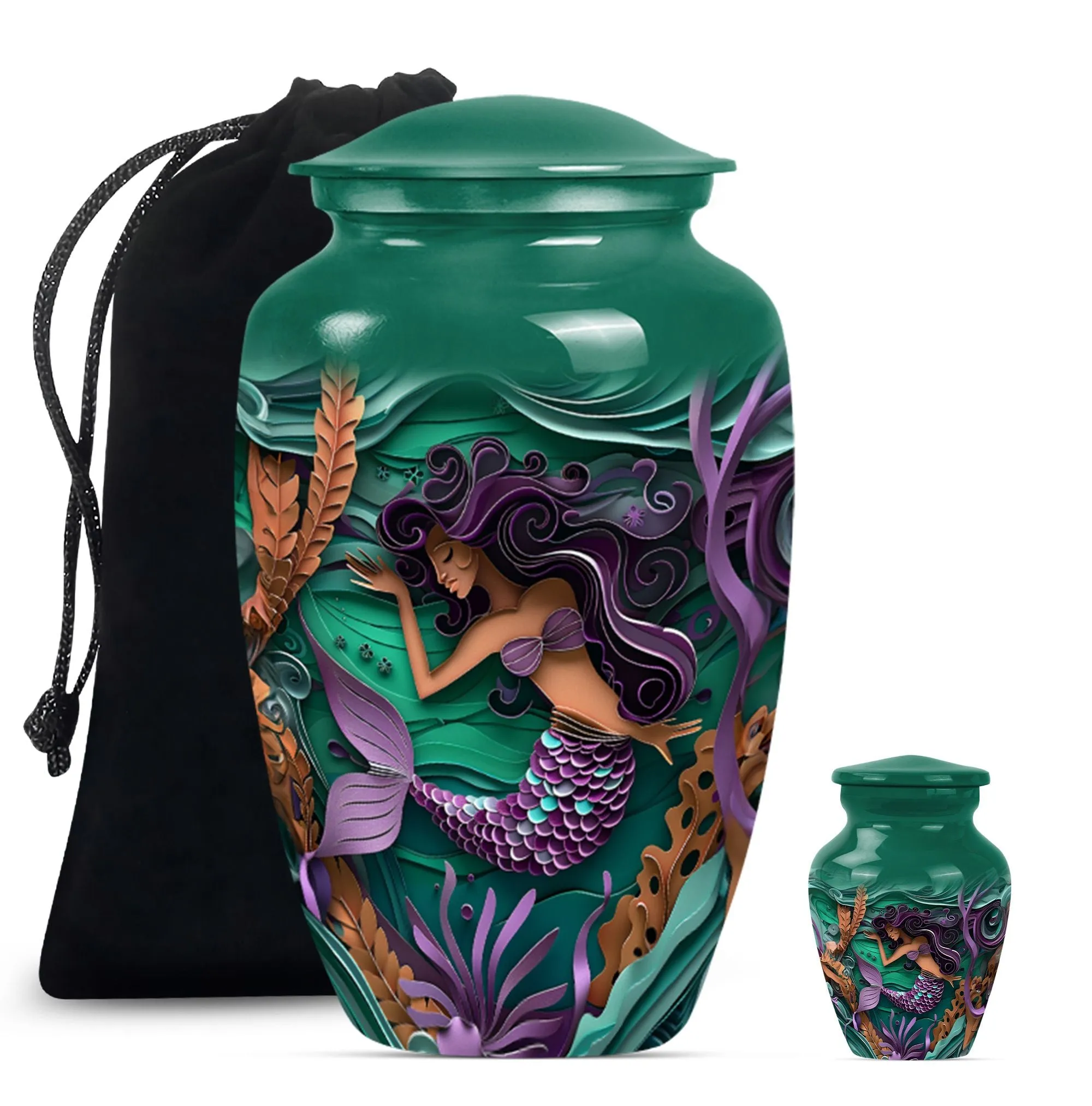 Whispers from the Sea: Mermaid Memorial Urn for Tranquil Rest