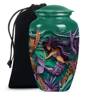 Whispers from the Sea: Mermaid Memorial Urn for Tranquil Rest
