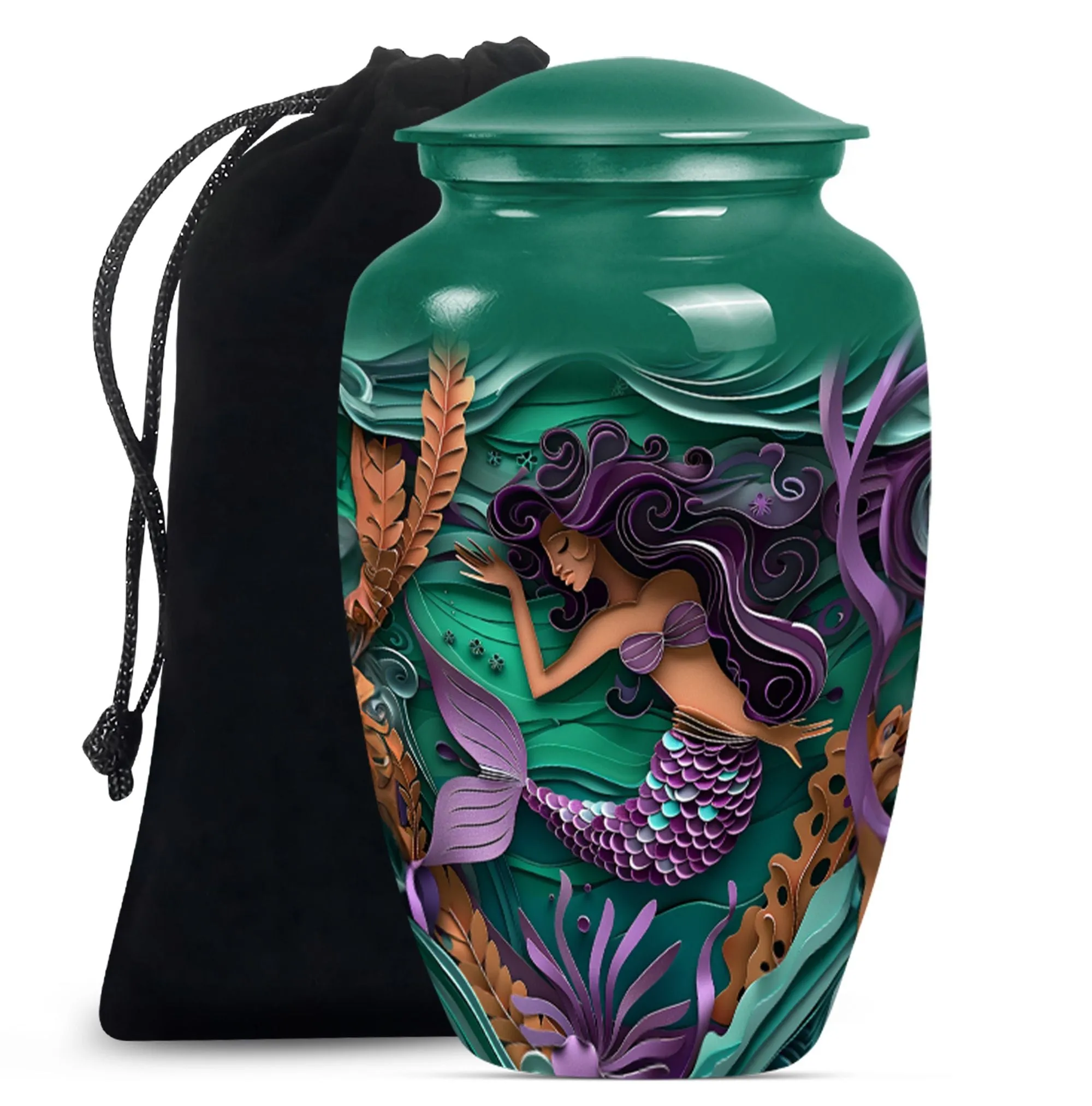 Whispers from the Sea: Mermaid Memorial Urn for Tranquil Rest