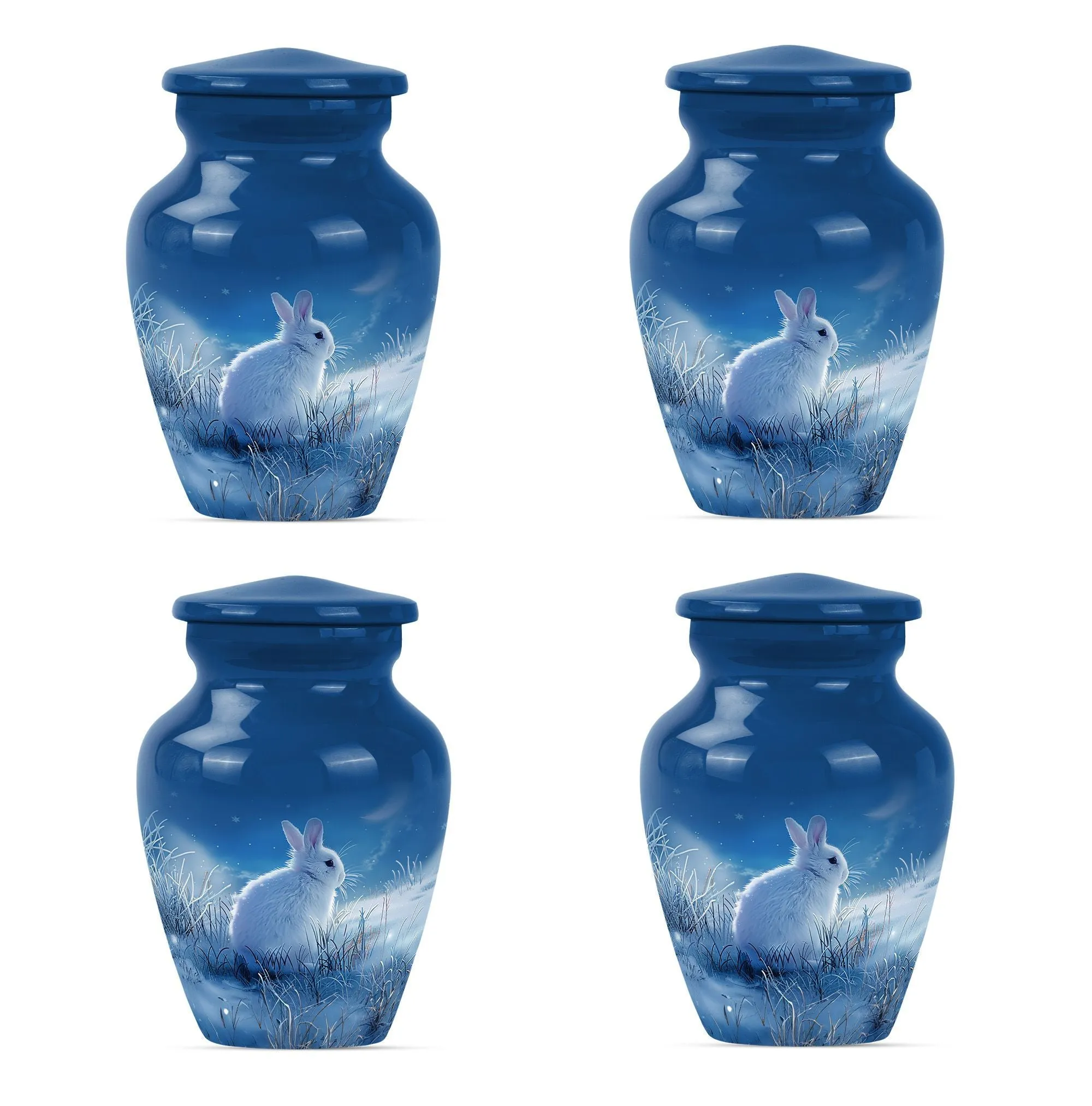 White Bunny Moon – Peaceful Cremation Keepsake Urn For Loved Ones
