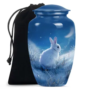 White Bunny Moon – Peaceful Cremation Keepsake Urn For Loved Ones