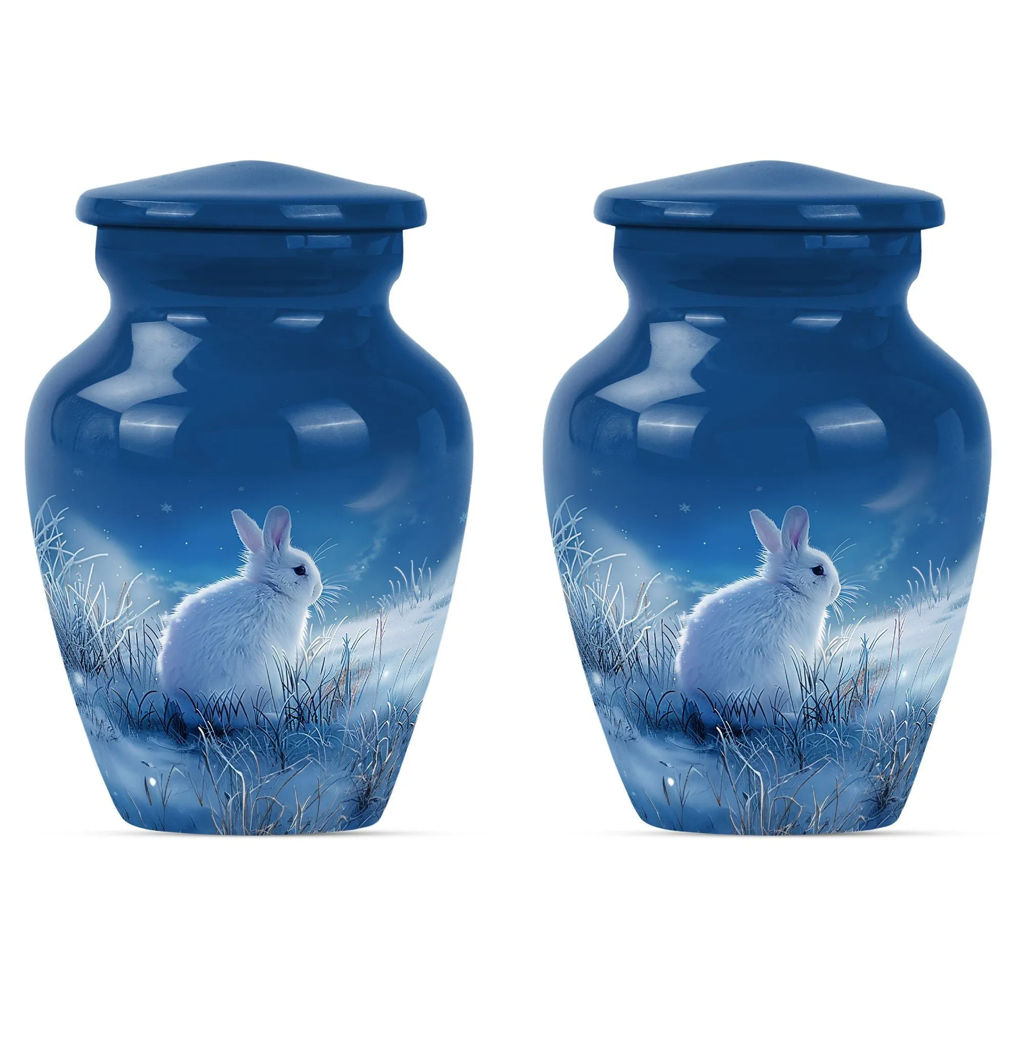 White Bunny Moon – Peaceful Cremation Keepsake Urn For Loved Ones