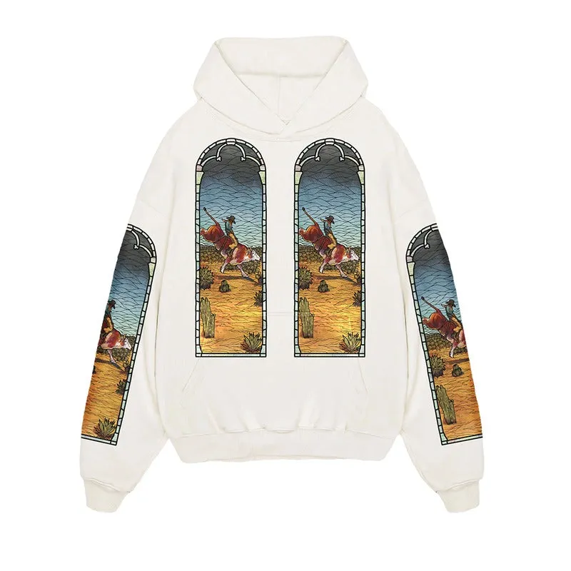 Who Decides War x EST Gee Stained Glass Hoodie (Cream)