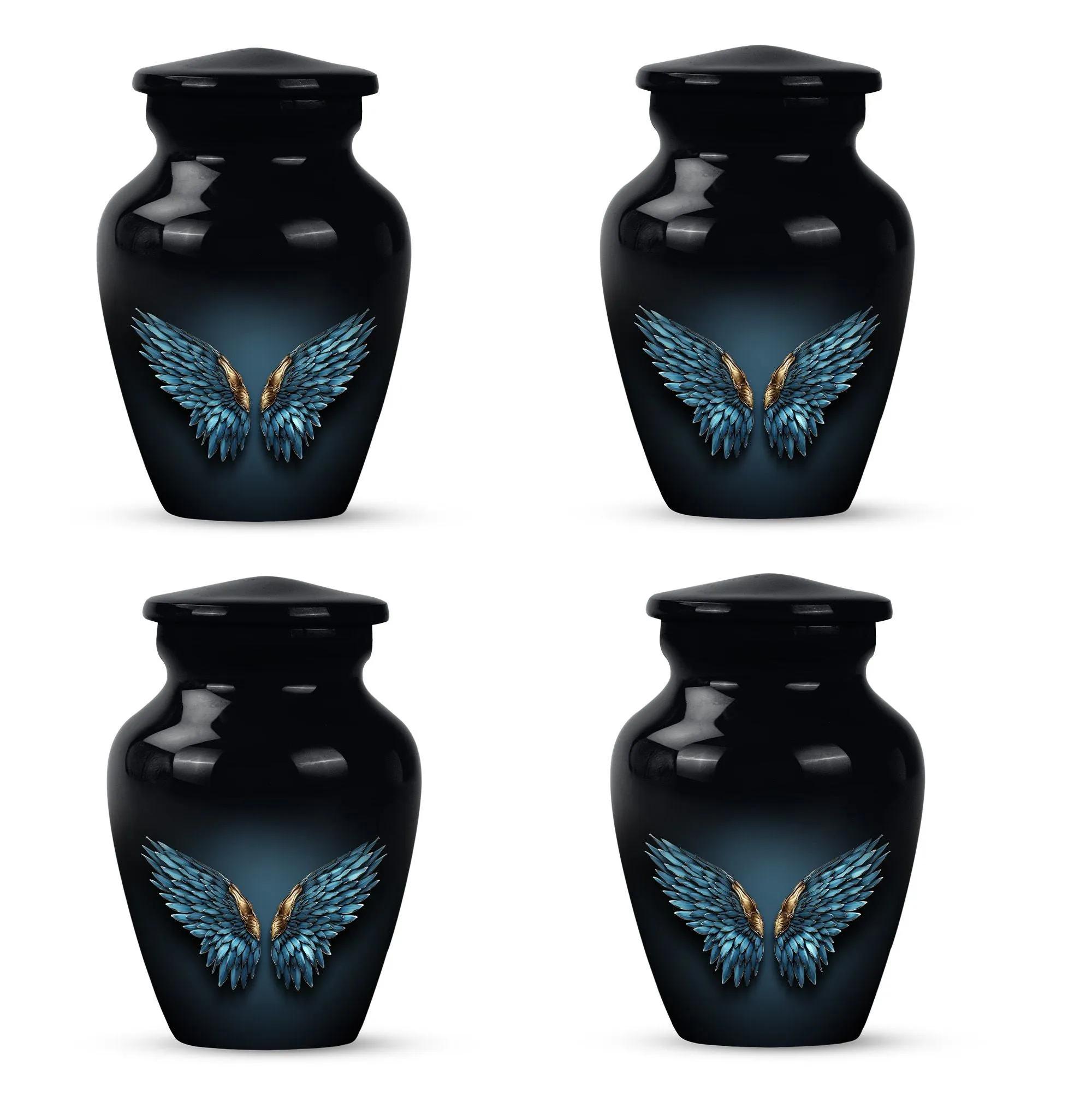 Wings Blue Eternity: Cherished Memorial Urn for Unique Personalization